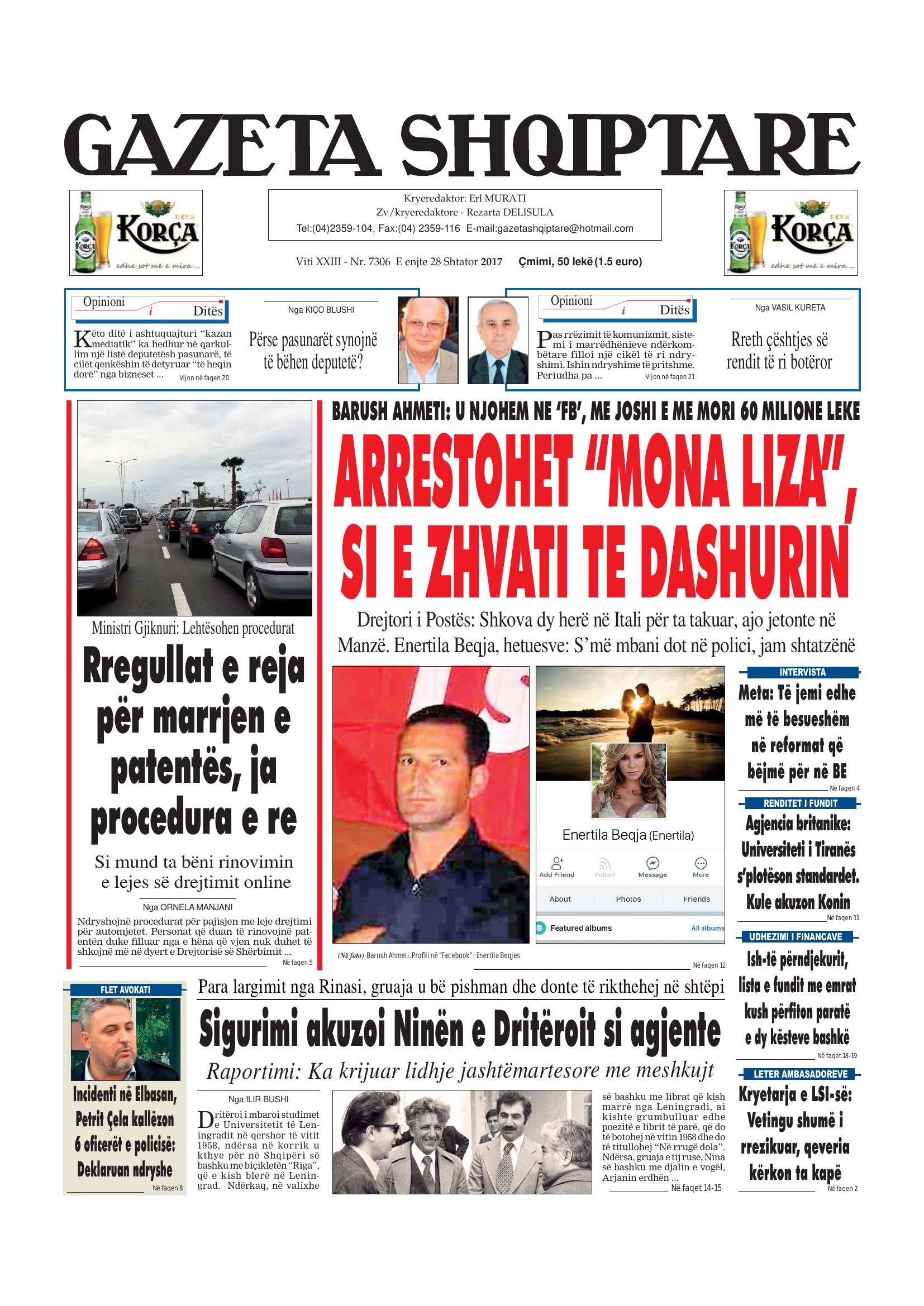 Gazeta Shqiptare 2017-09-28