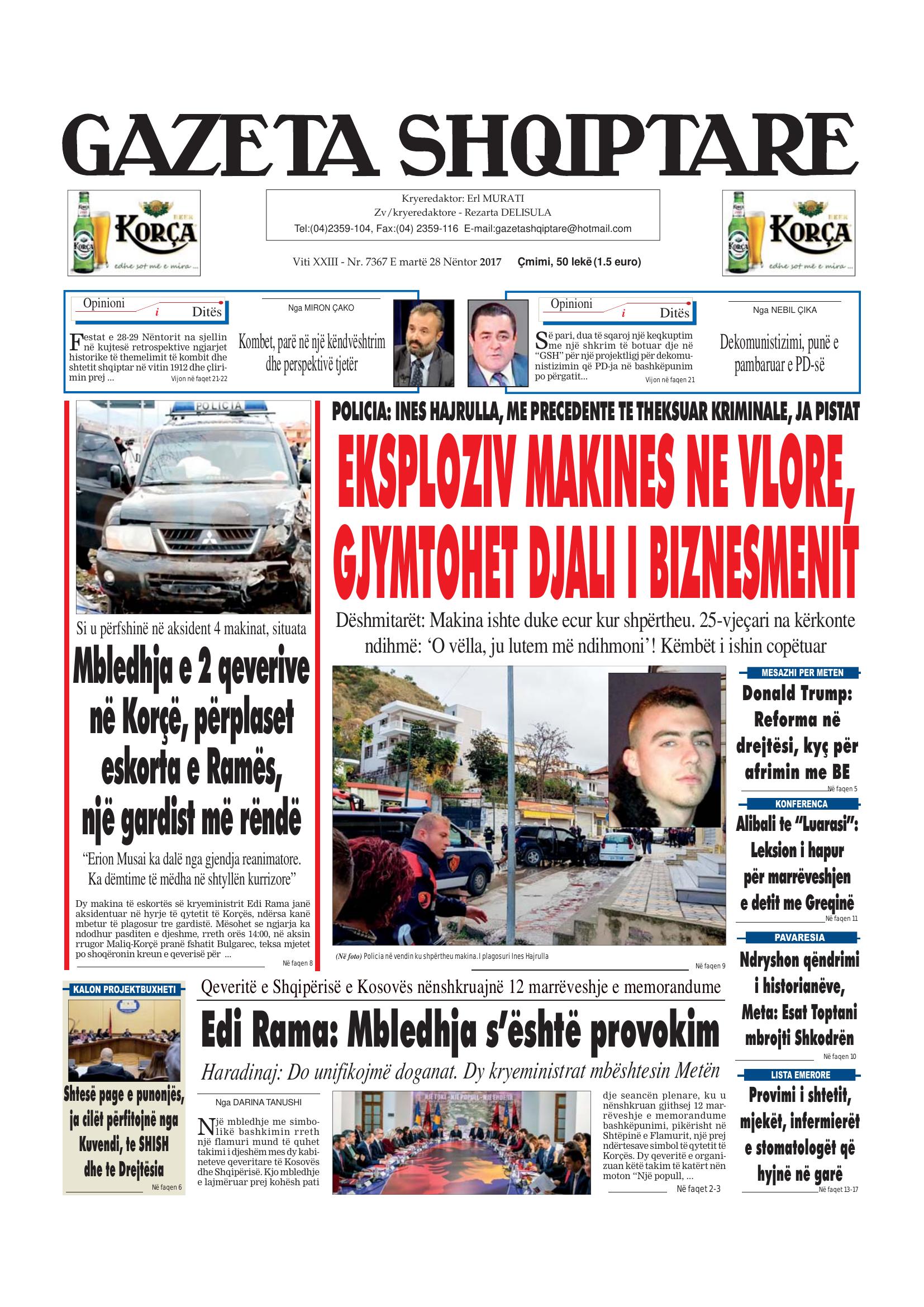 Gazeta Shqiptare 2017-11-28