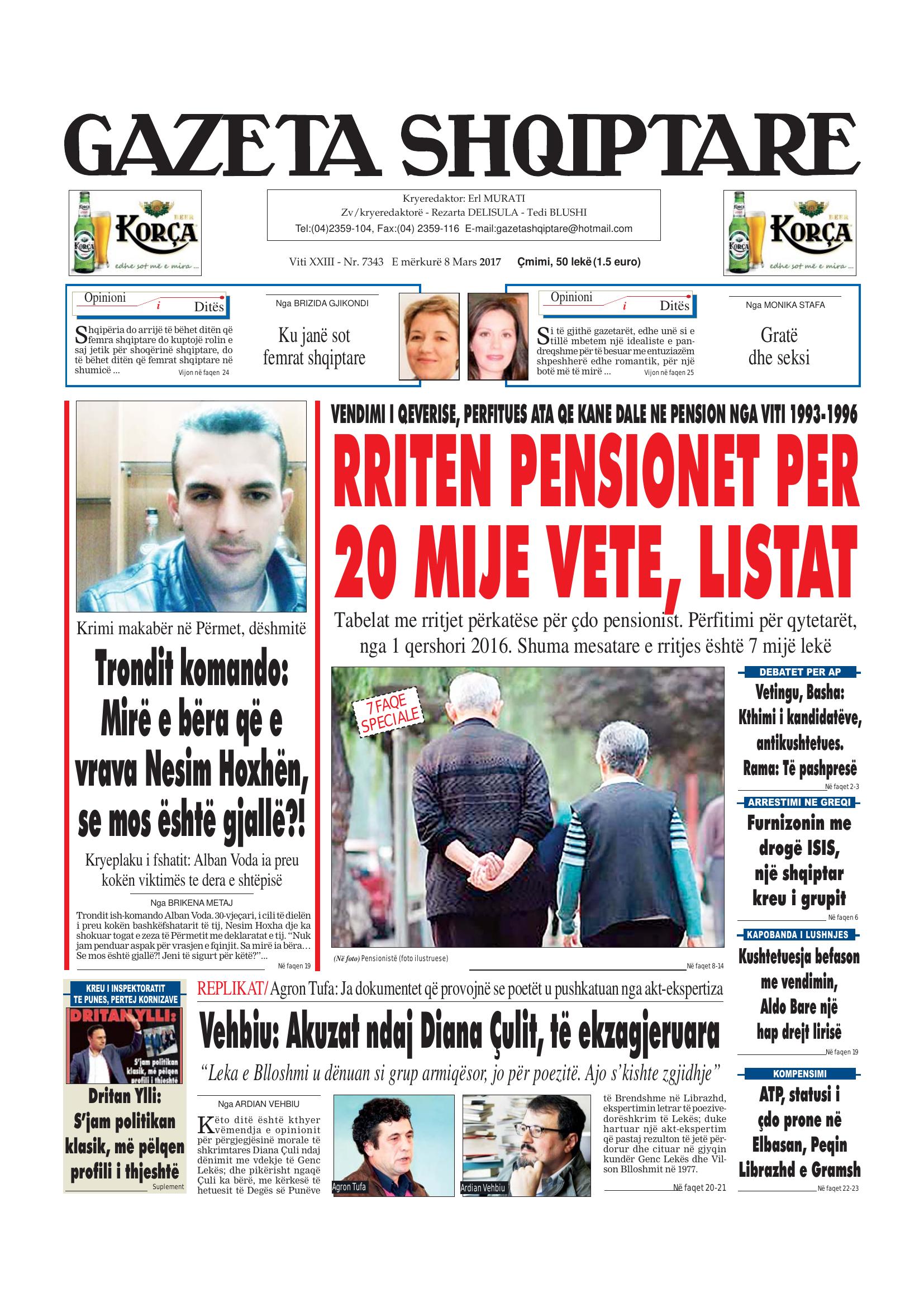 Gazeta Shqiptare 2017-03-08