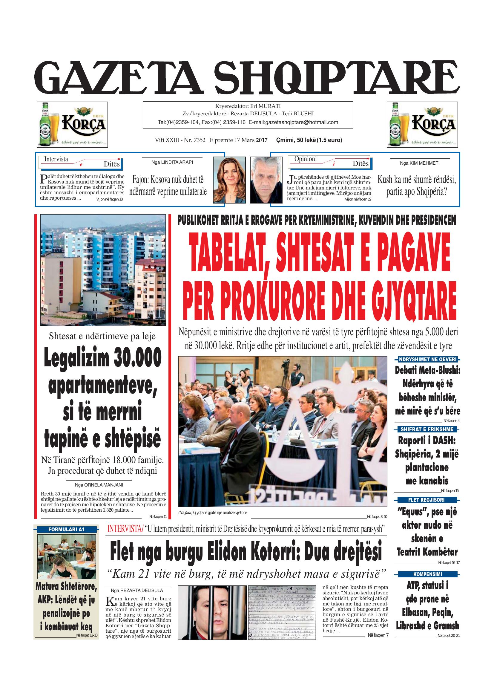 Gazeta Shqiptare 2017-03-17