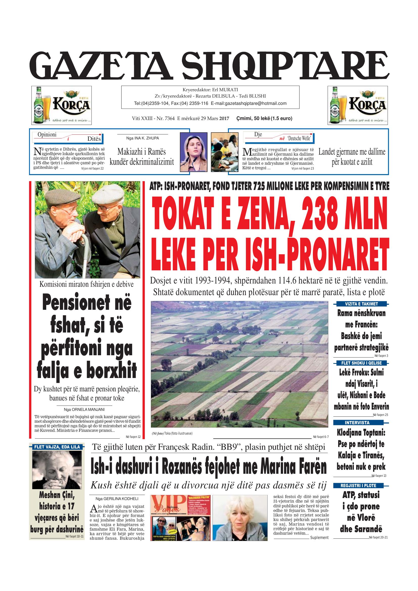 Gazeta Shqiptare 2017-03-29