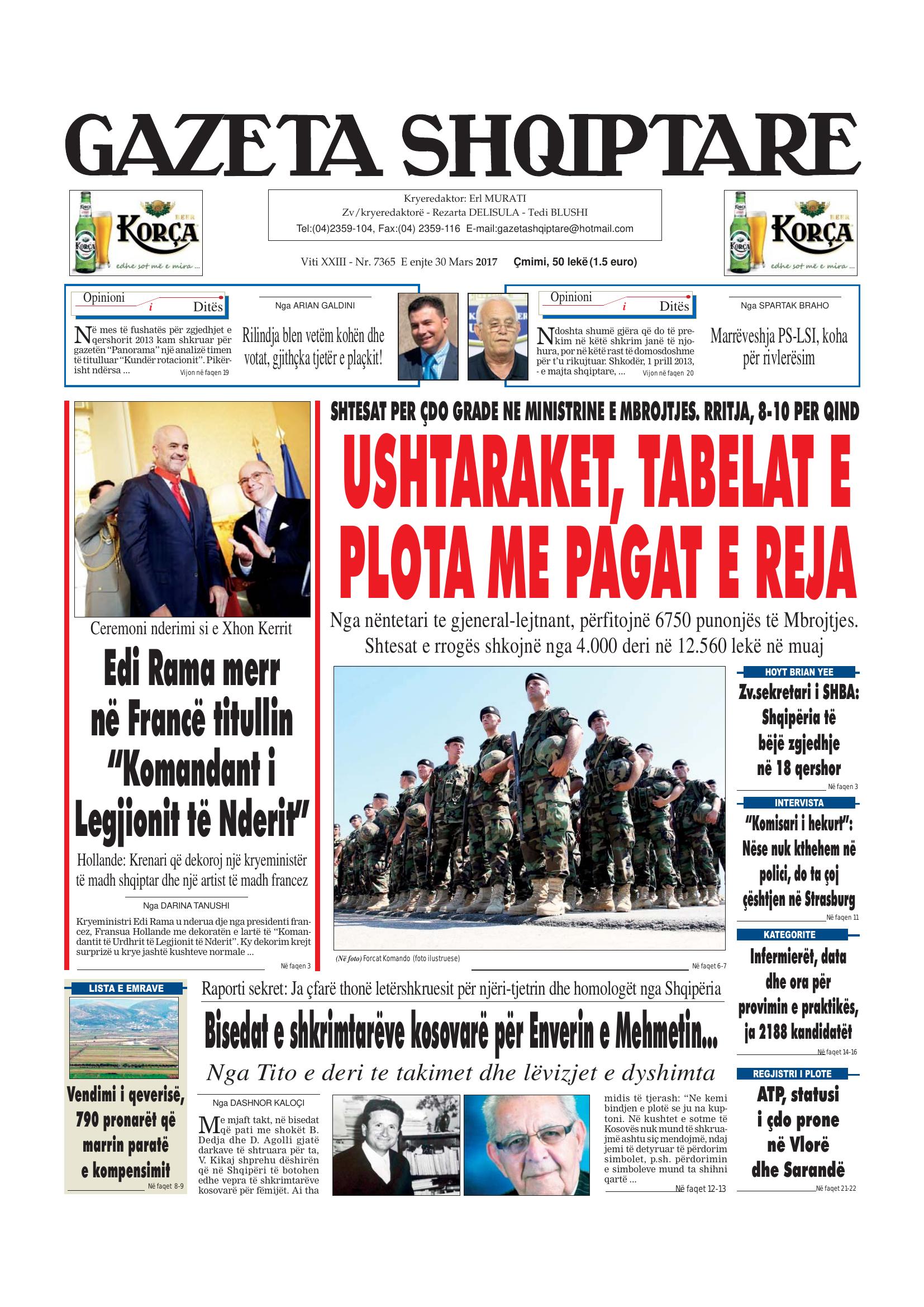 Gazeta Shqiptare 2017-03-30