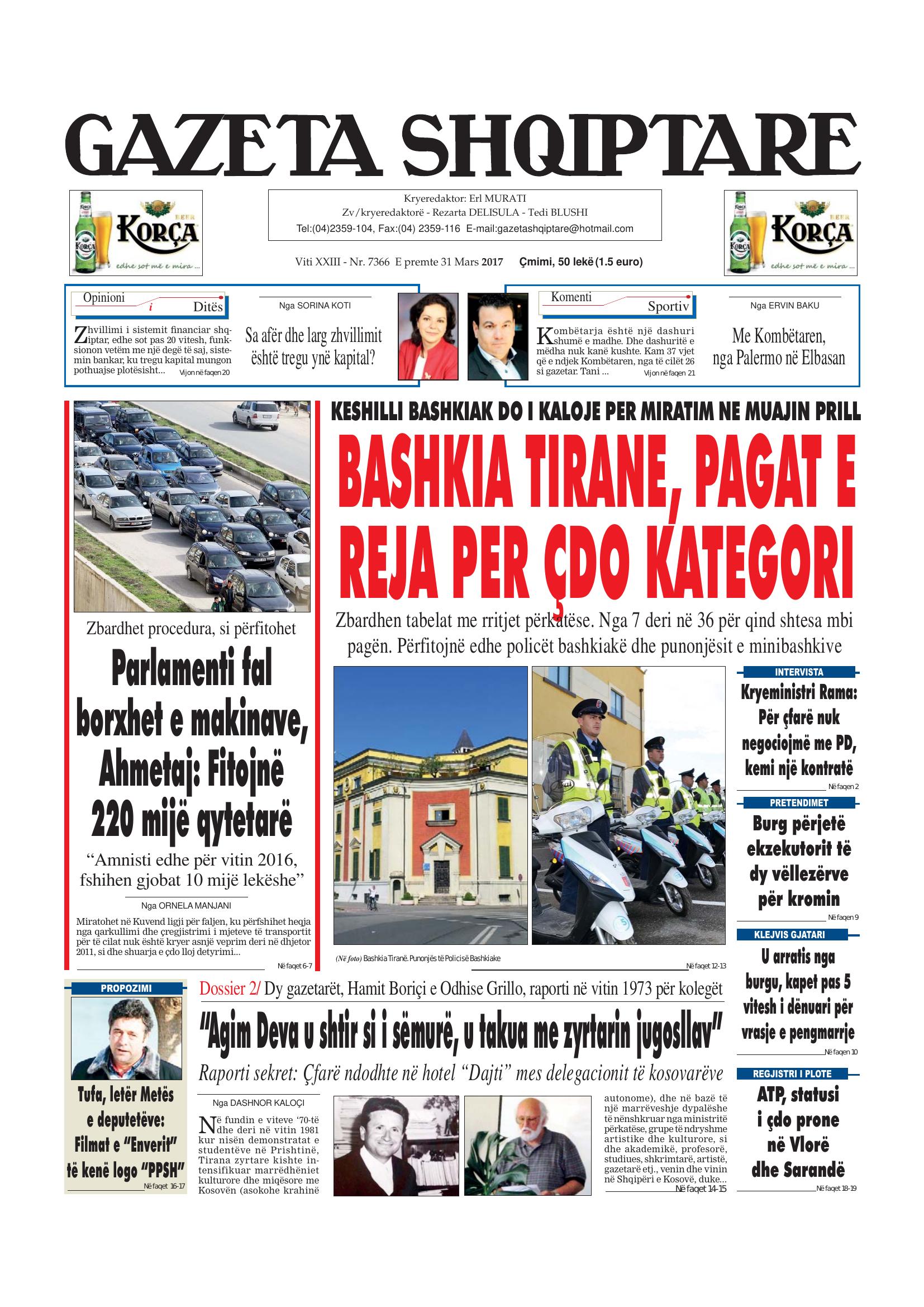 Gazeta Shqiptare 2017-03-31