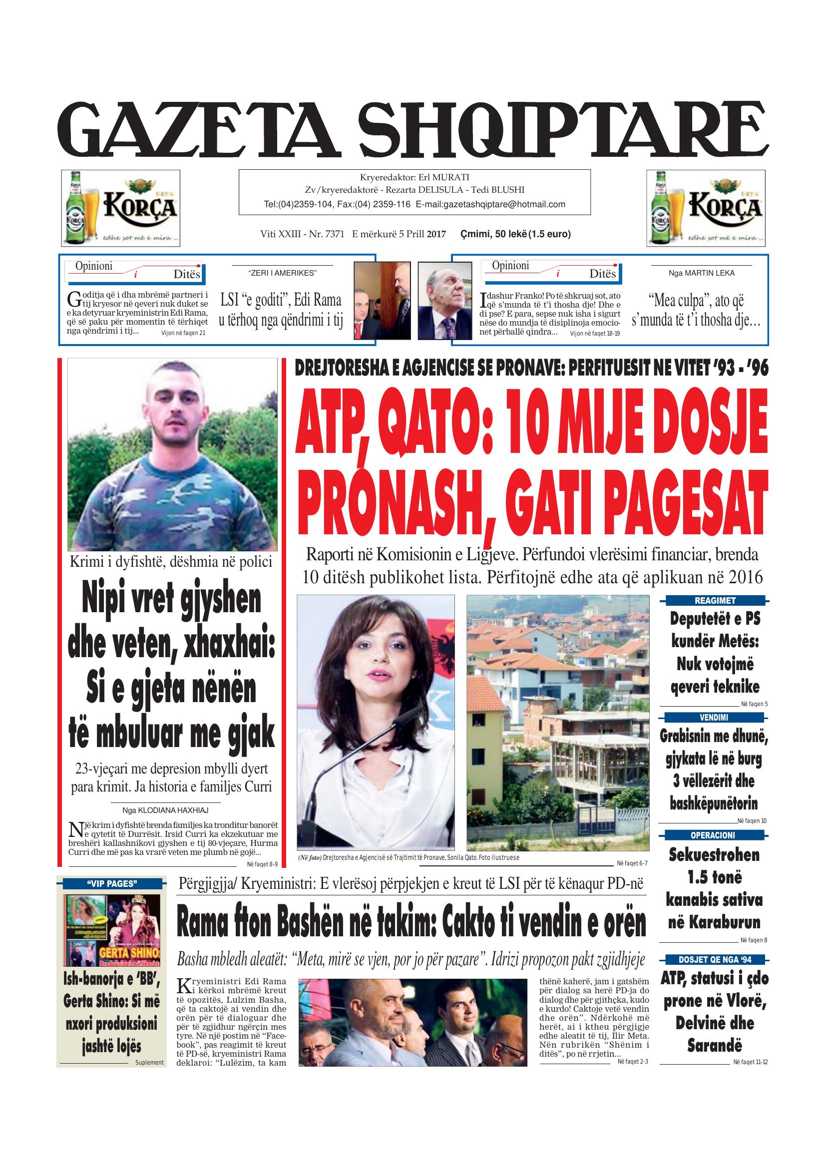 Gazeta Shqiptare 2017-04-05
