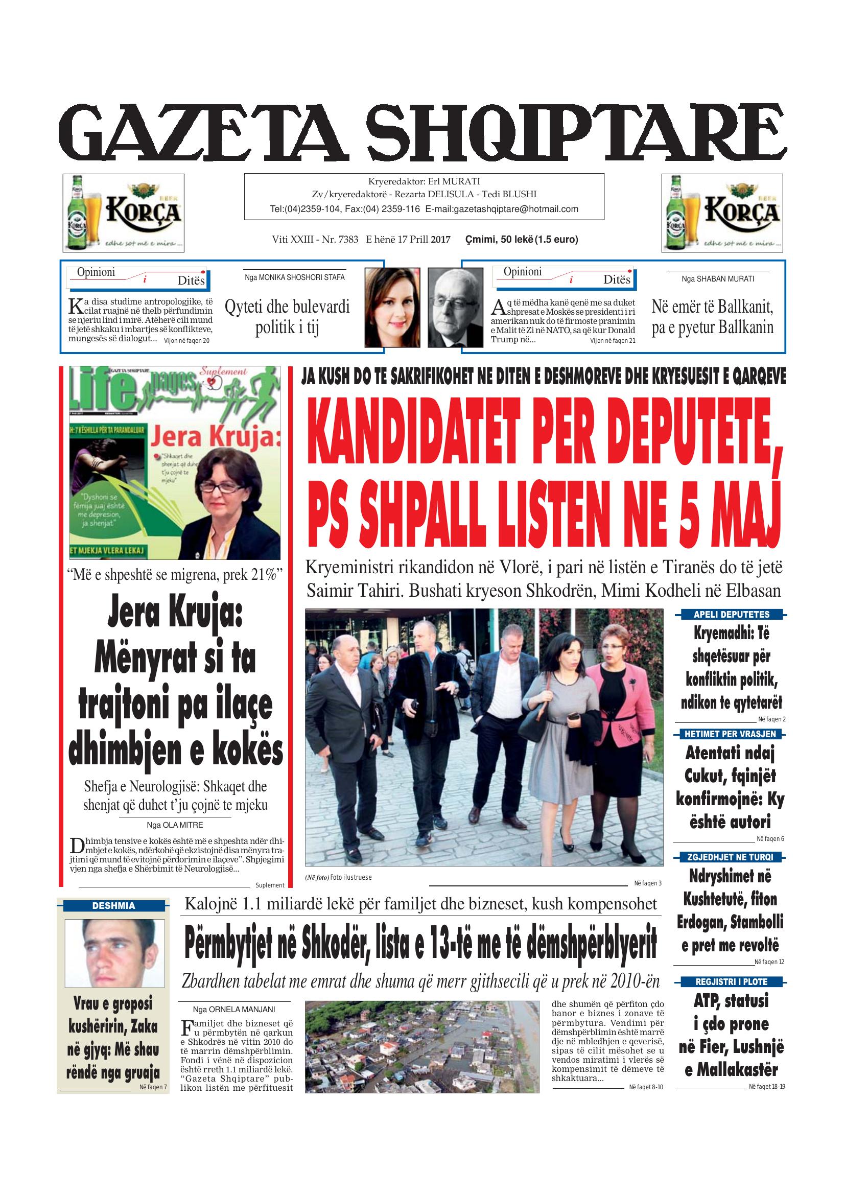 Gazeta Shqiptare 2017-04-17