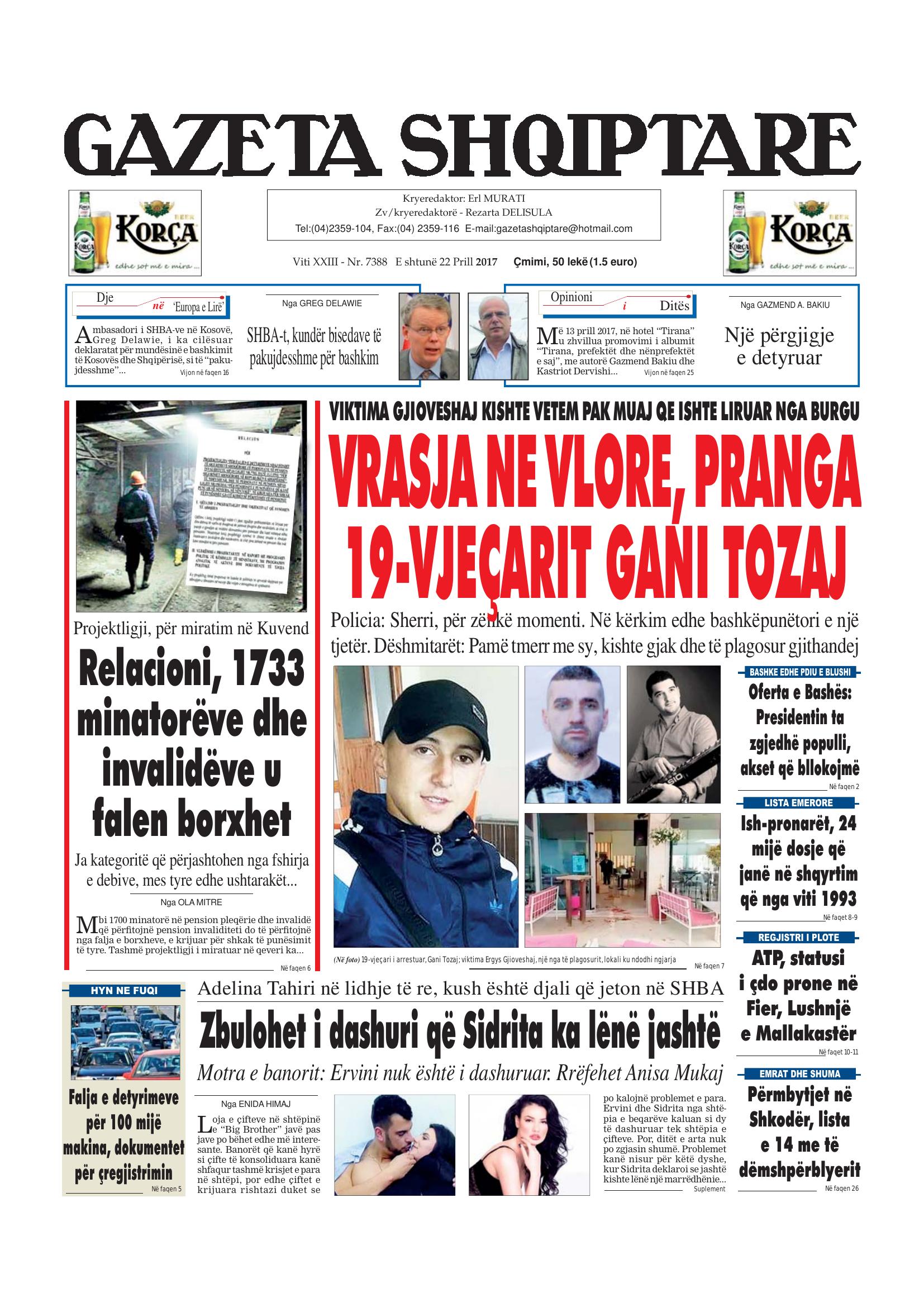 Gazeta Shqiptare 2017-04-22