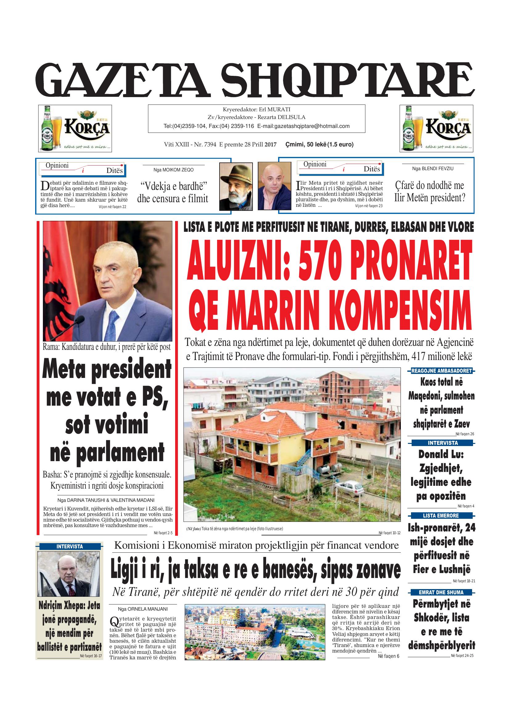 Gazeta Shqiptare 2017-04-28