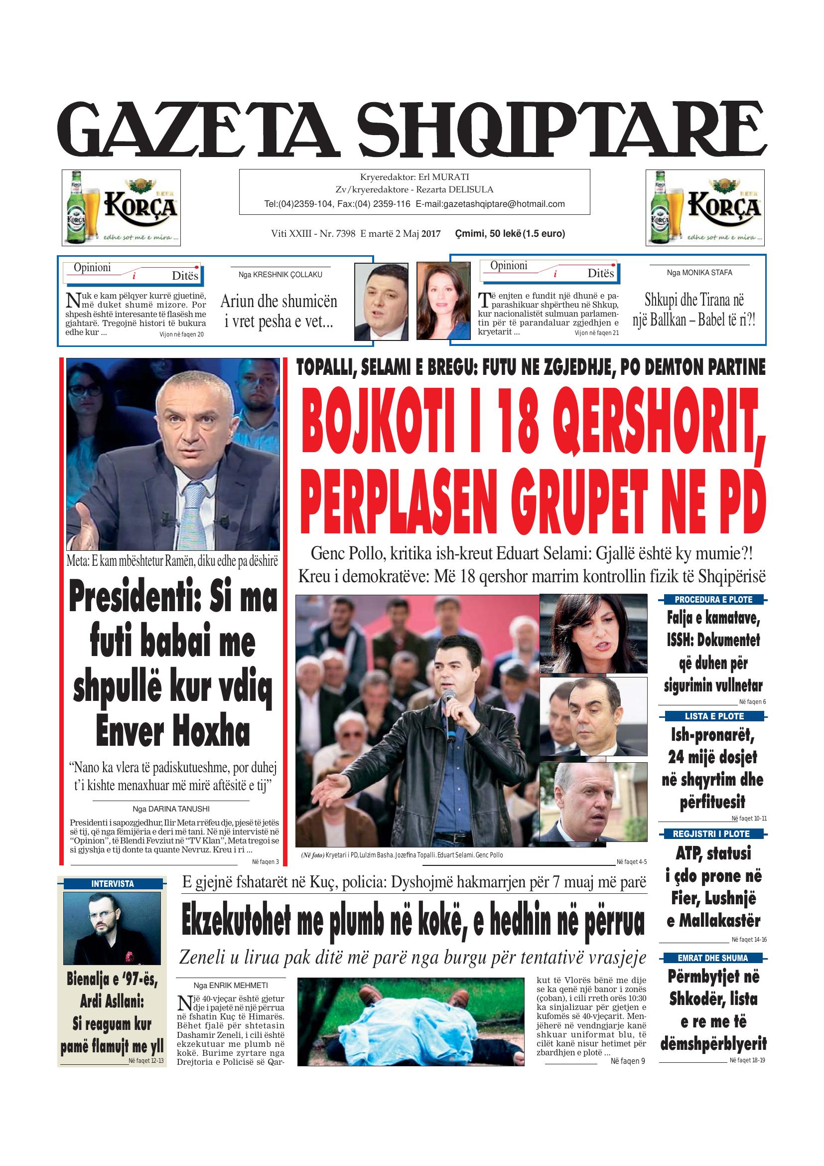 Gazeta Shqiptare 2017-05-02