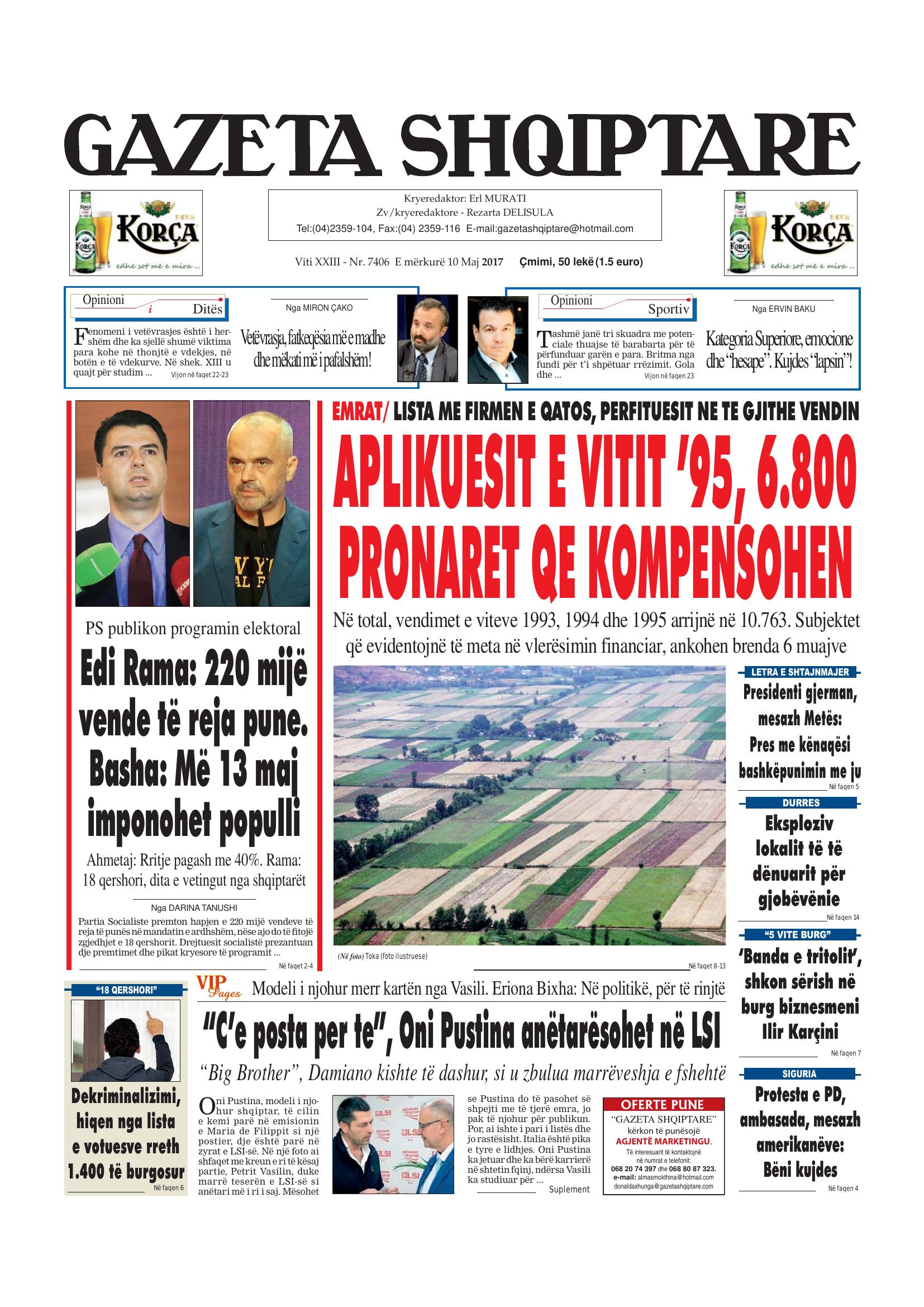 Gazeta Shqiptare 2017-05-10