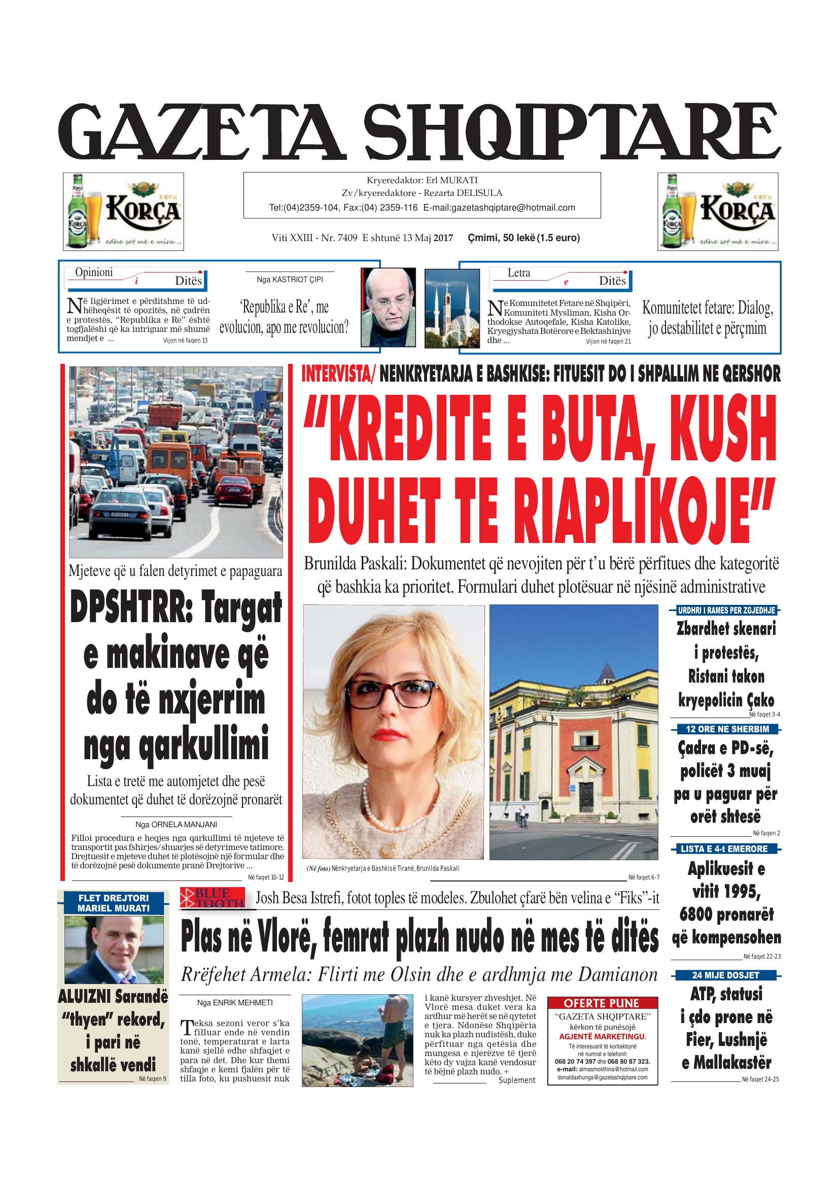 Gazeta Shqiptare 2017-05-13