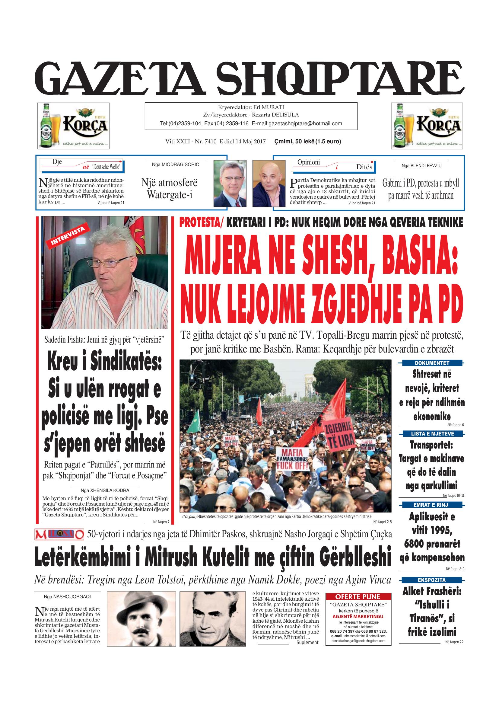 Gazeta Shqiptare 2017-05-14