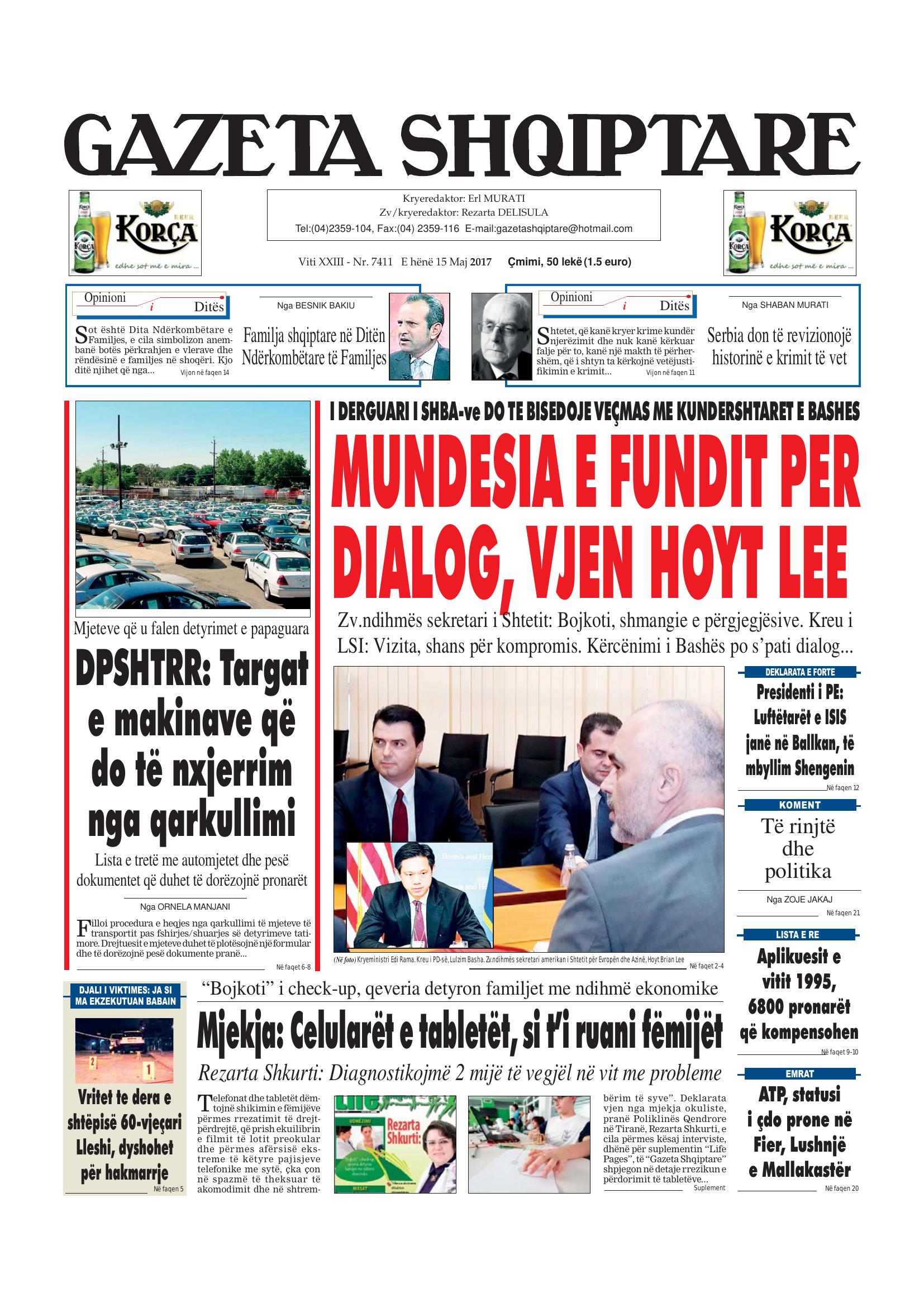 Gazeta Shqiptare 2017-05-15