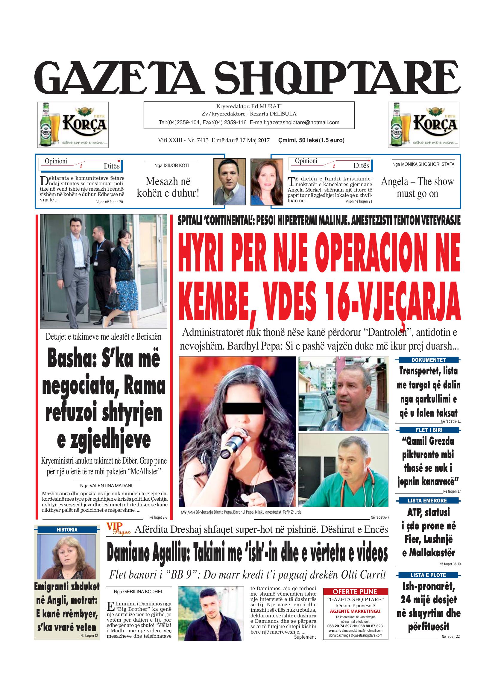 Gazeta Shqiptare 2017-05-17