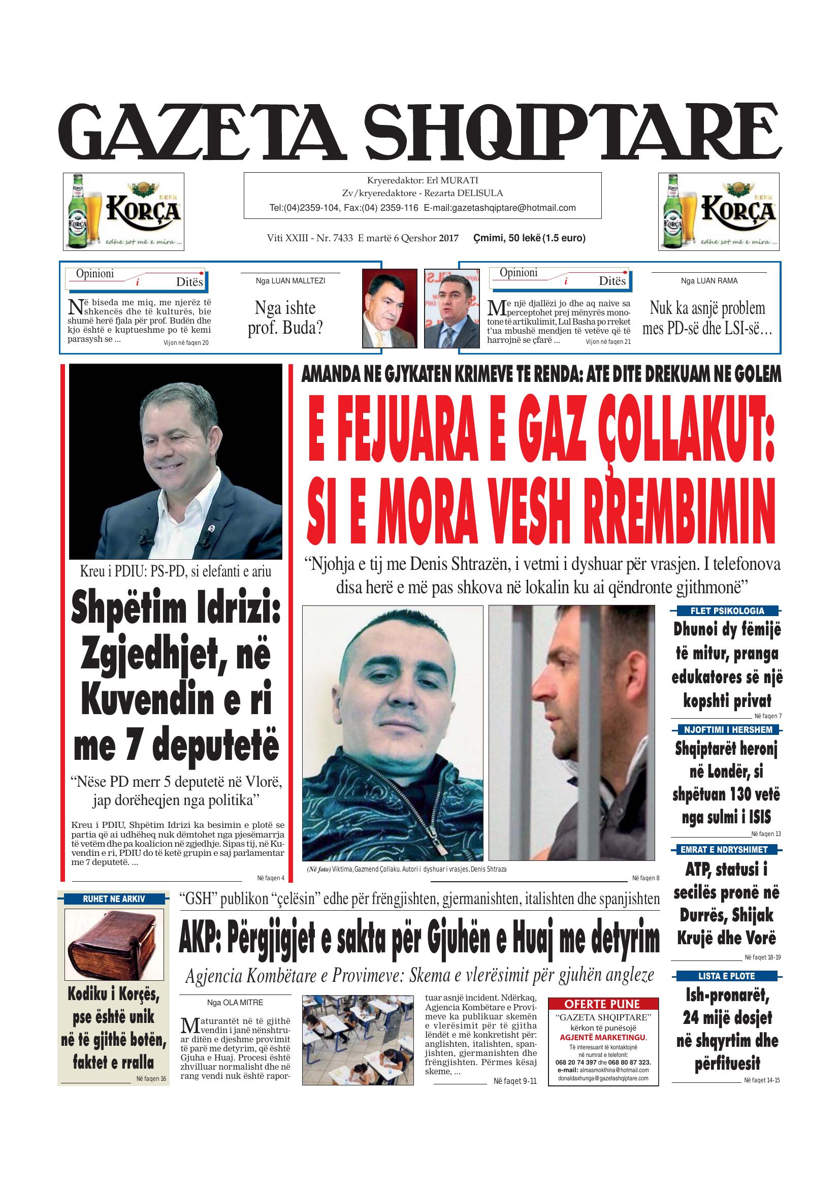 Gazeta Shqiptare 2017-06-06