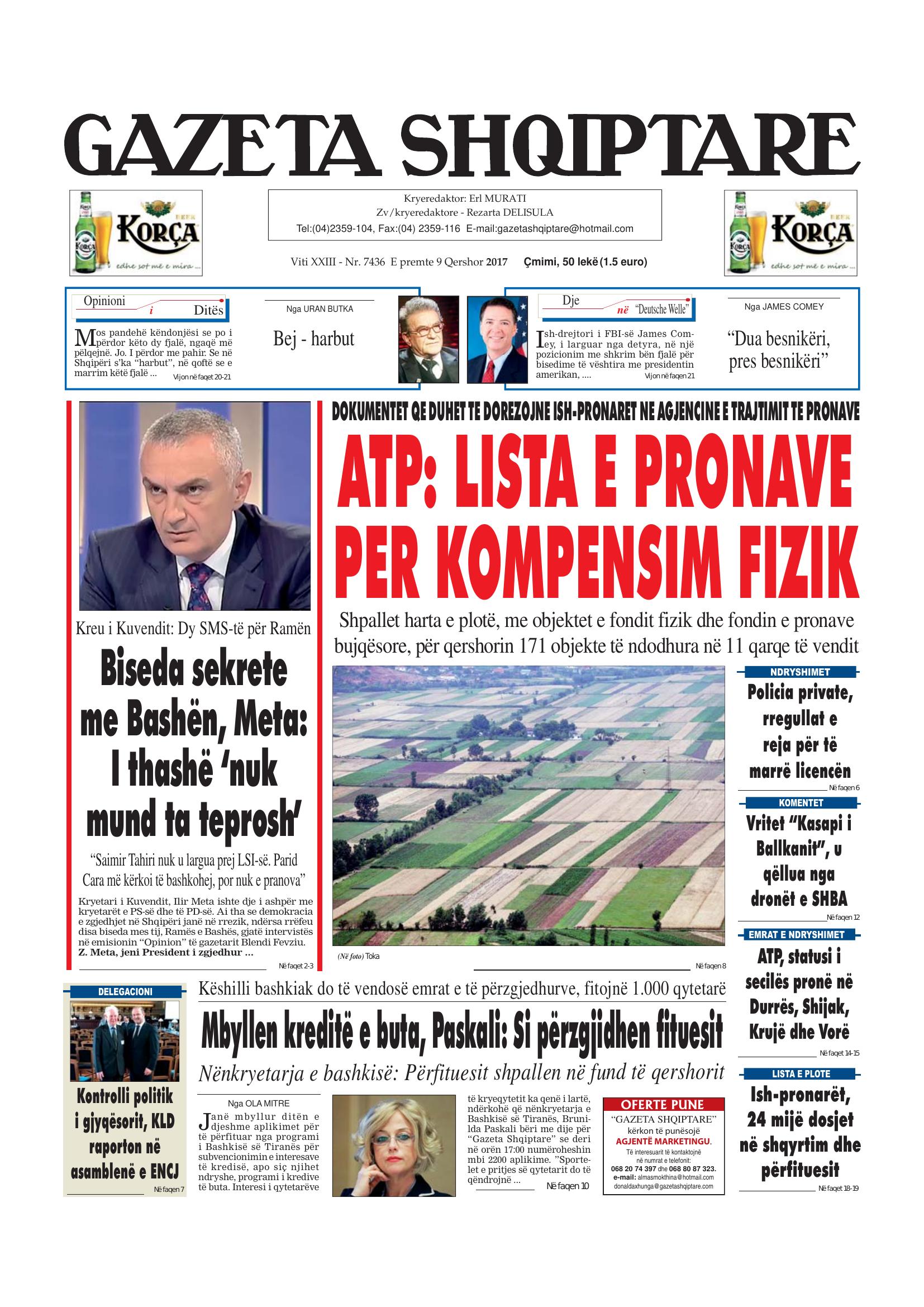 Gazeta Shqiptare 2017-06-09