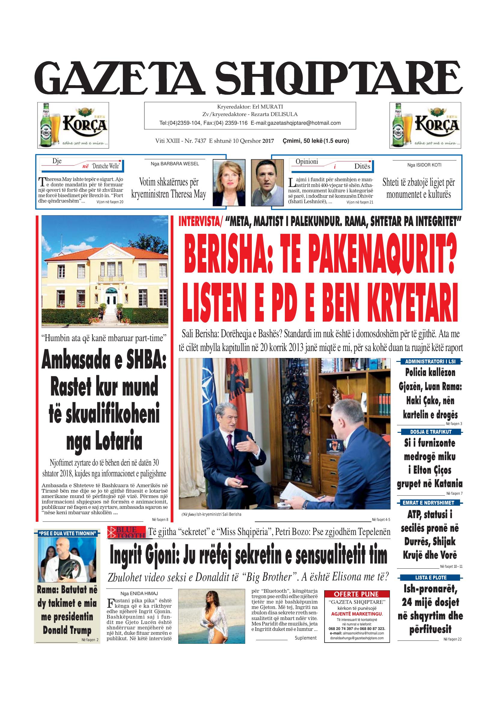 Gazeta Shqiptare 2017-06-10