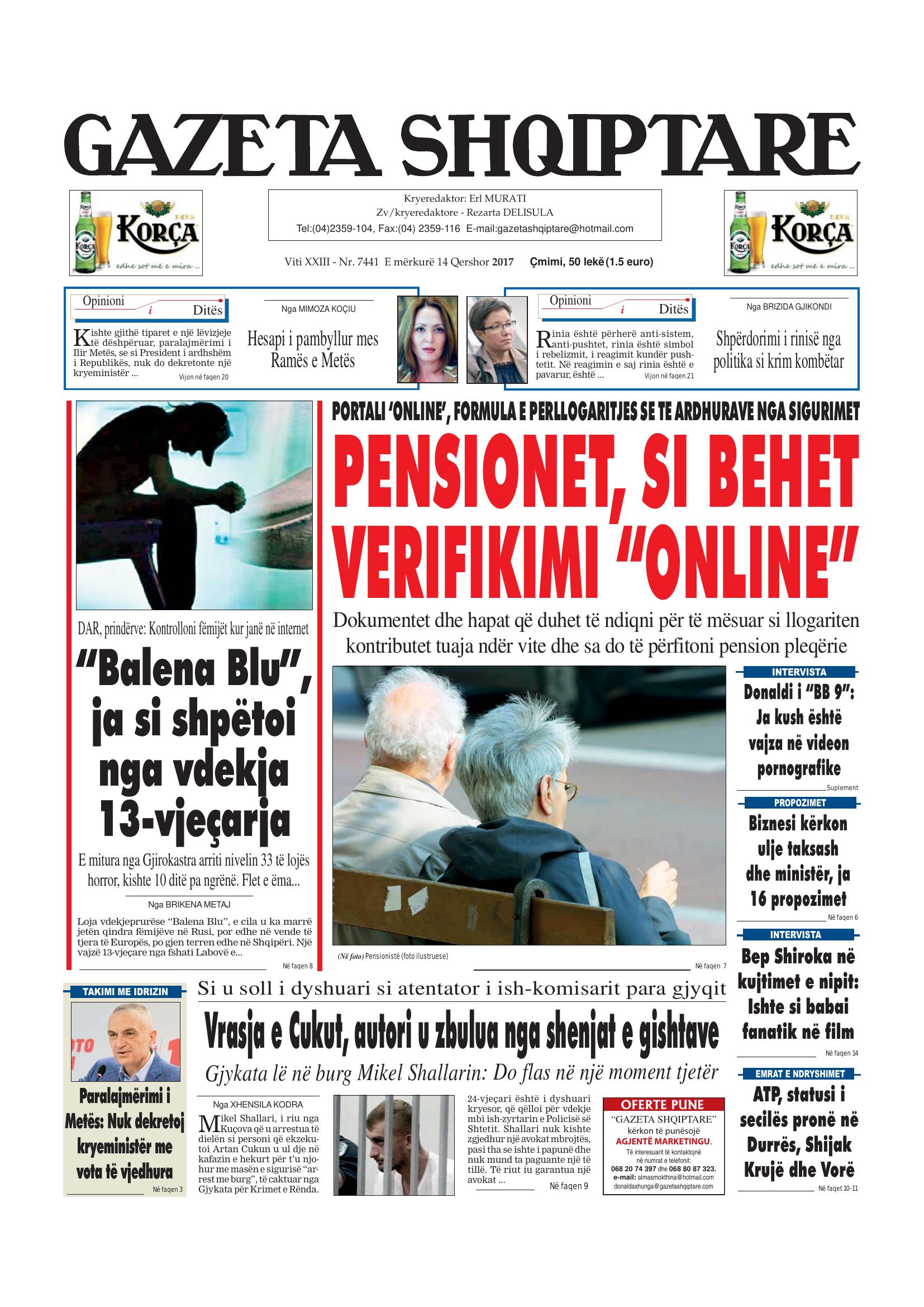 Gazeta Shqiptare 2017-06-14
