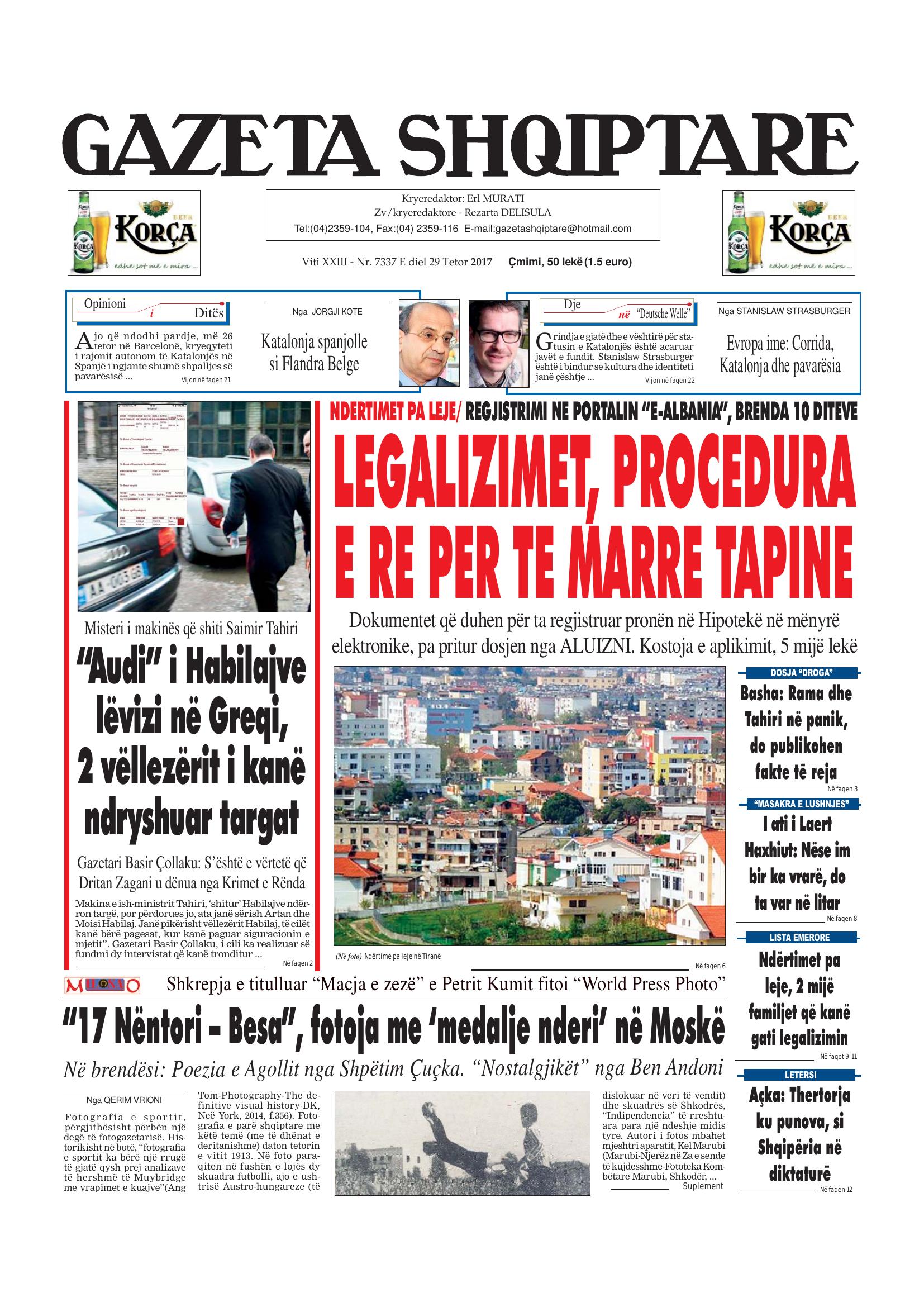Gazeta Shqiptare 2017-10-29