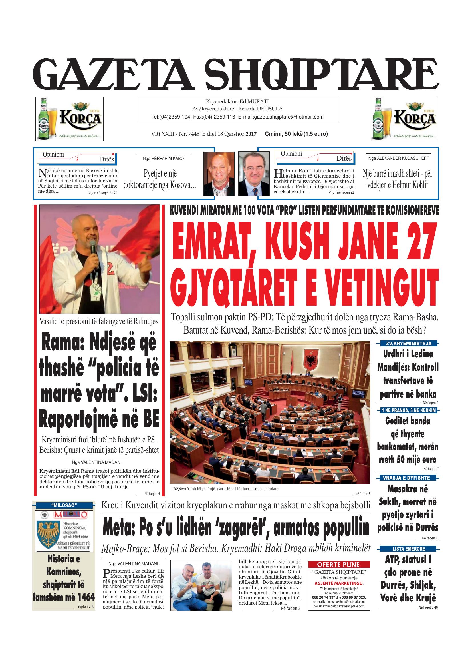 Gazeta Shqiptare 2017-06-18