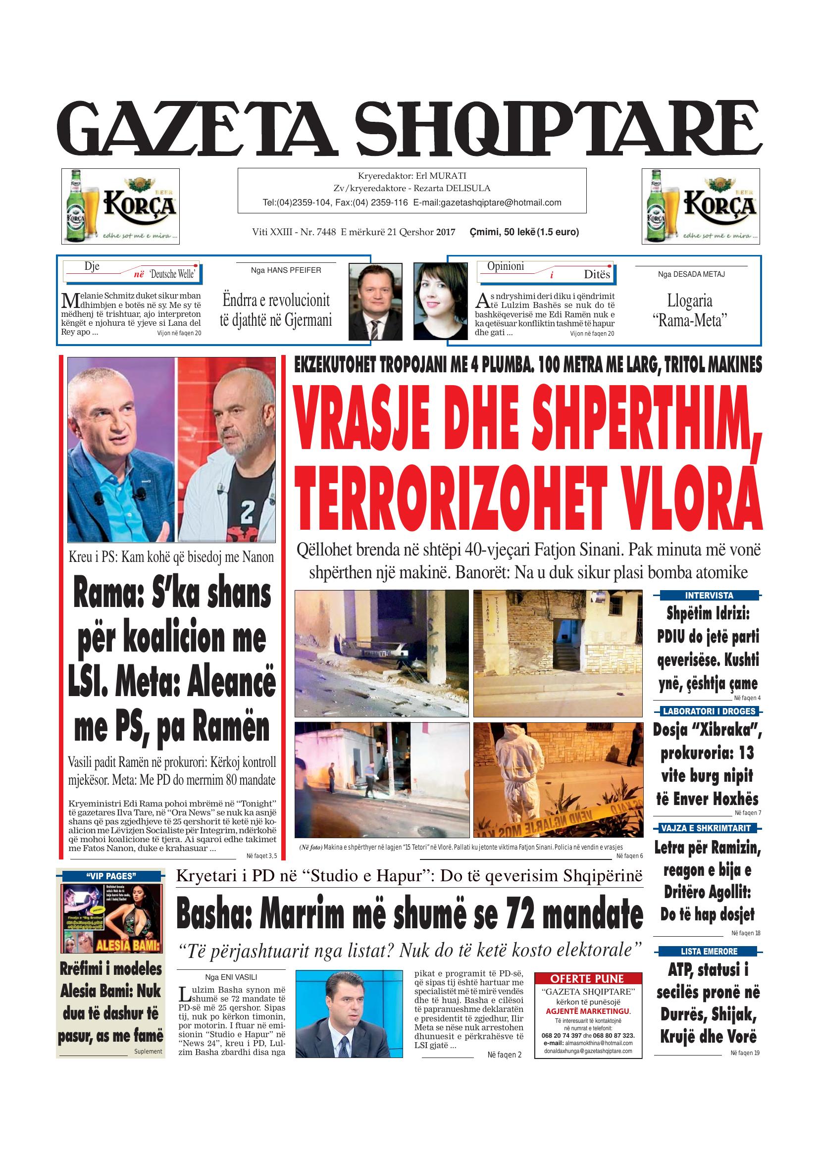 Gazeta Shqiptare 2017-06-21
