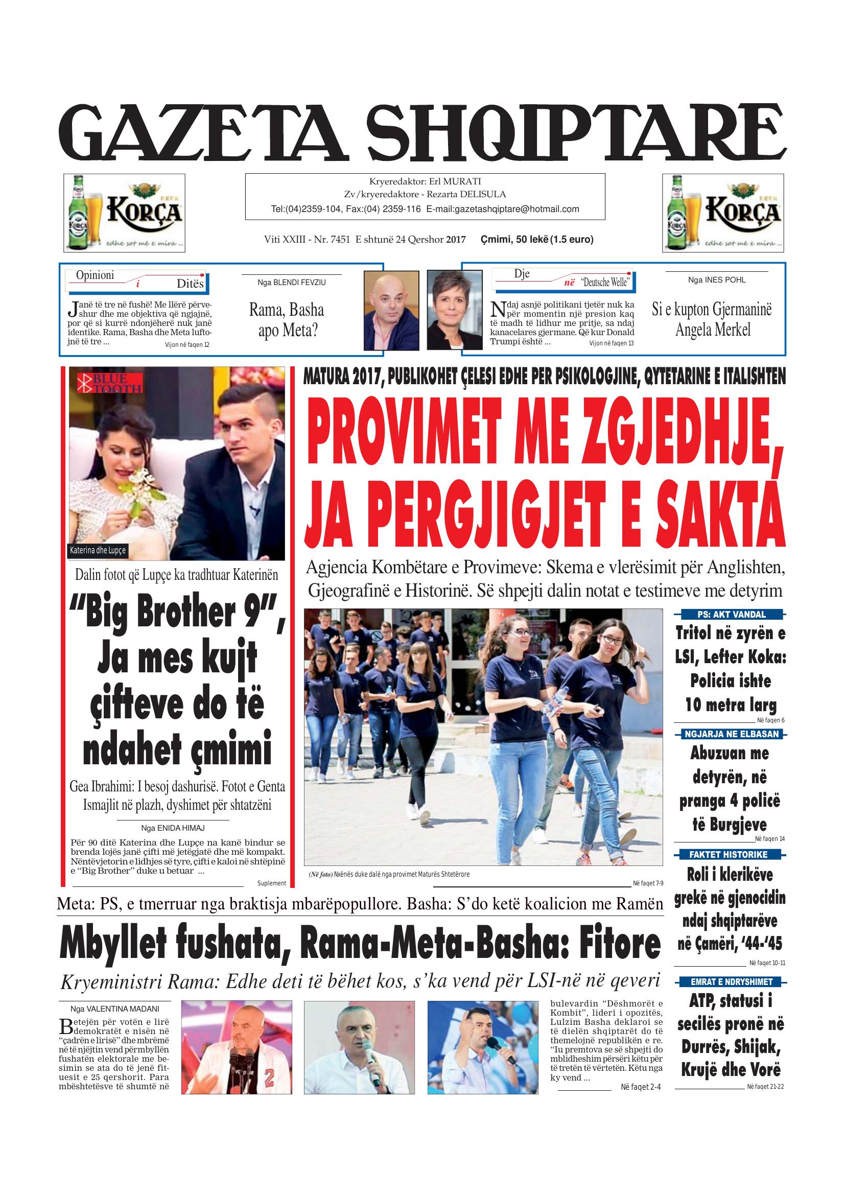 Gazeta Shqiptare 2017-06-24