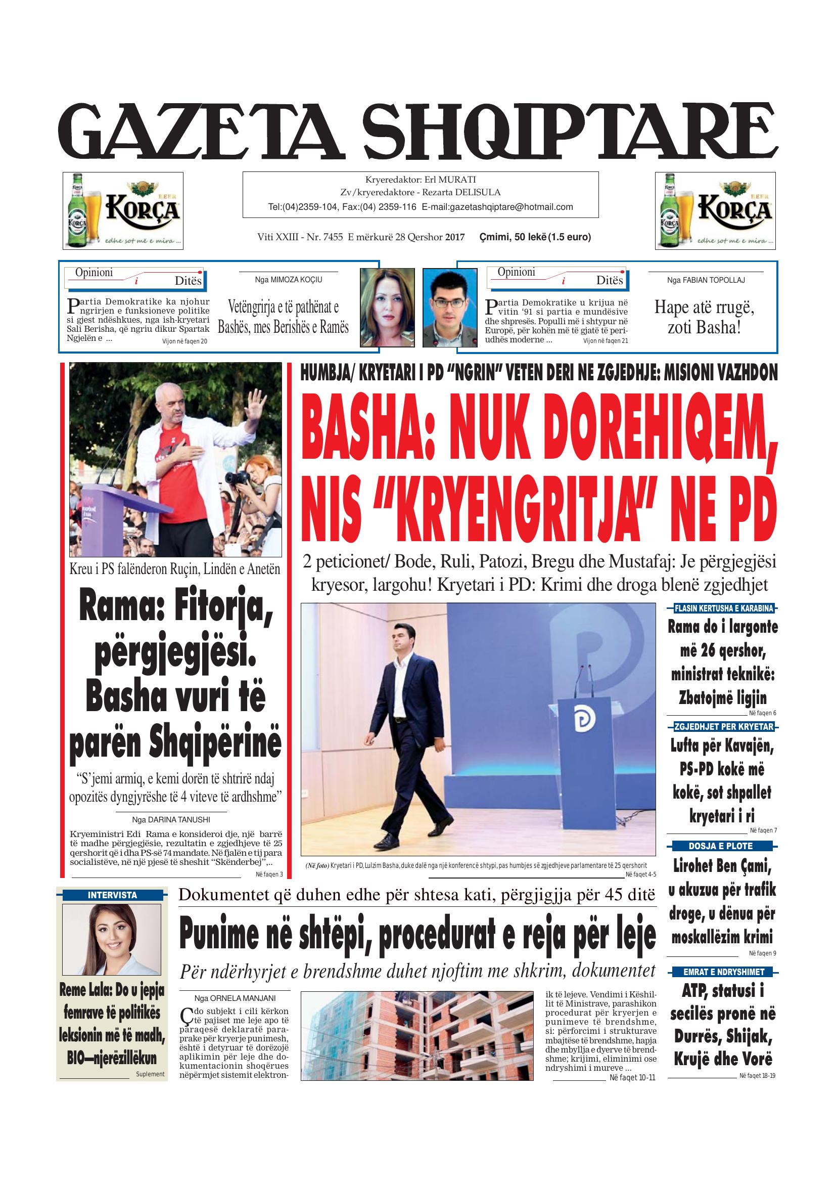 Gazeta Shqiptare 2017-06-28