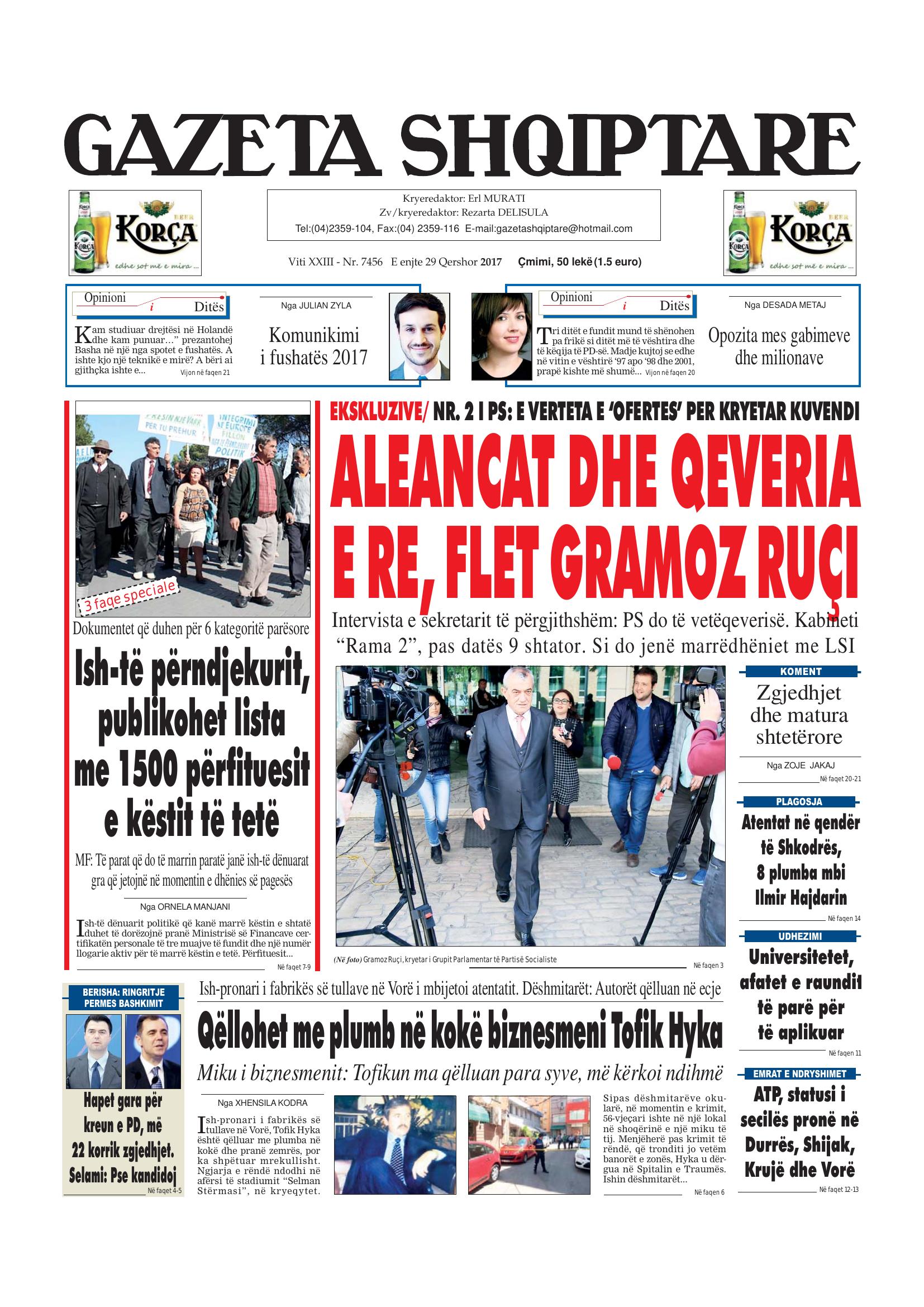 Gazeta Shqiptare 2017-06-29