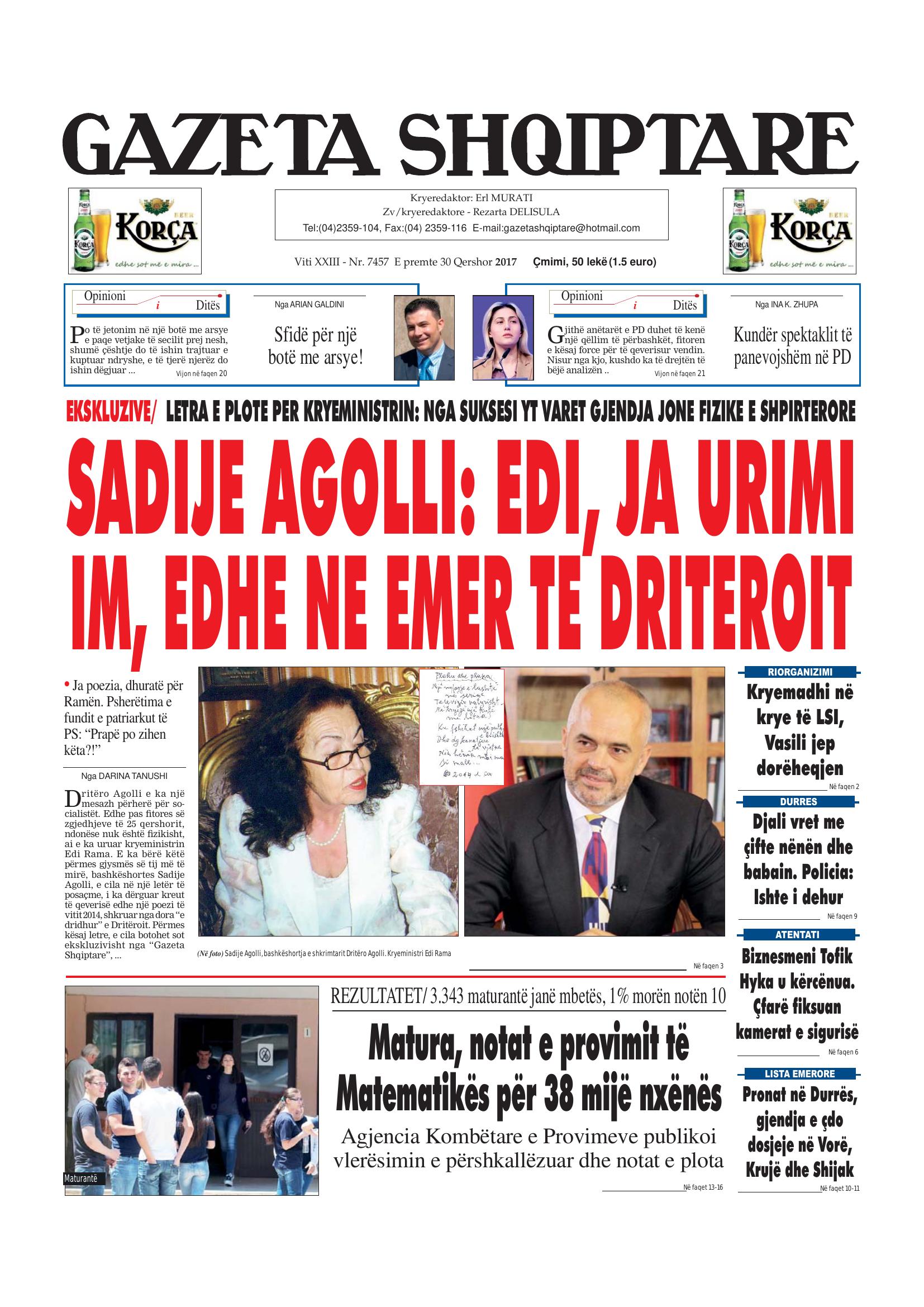 Gazeta Shqiptare 2017-06-30