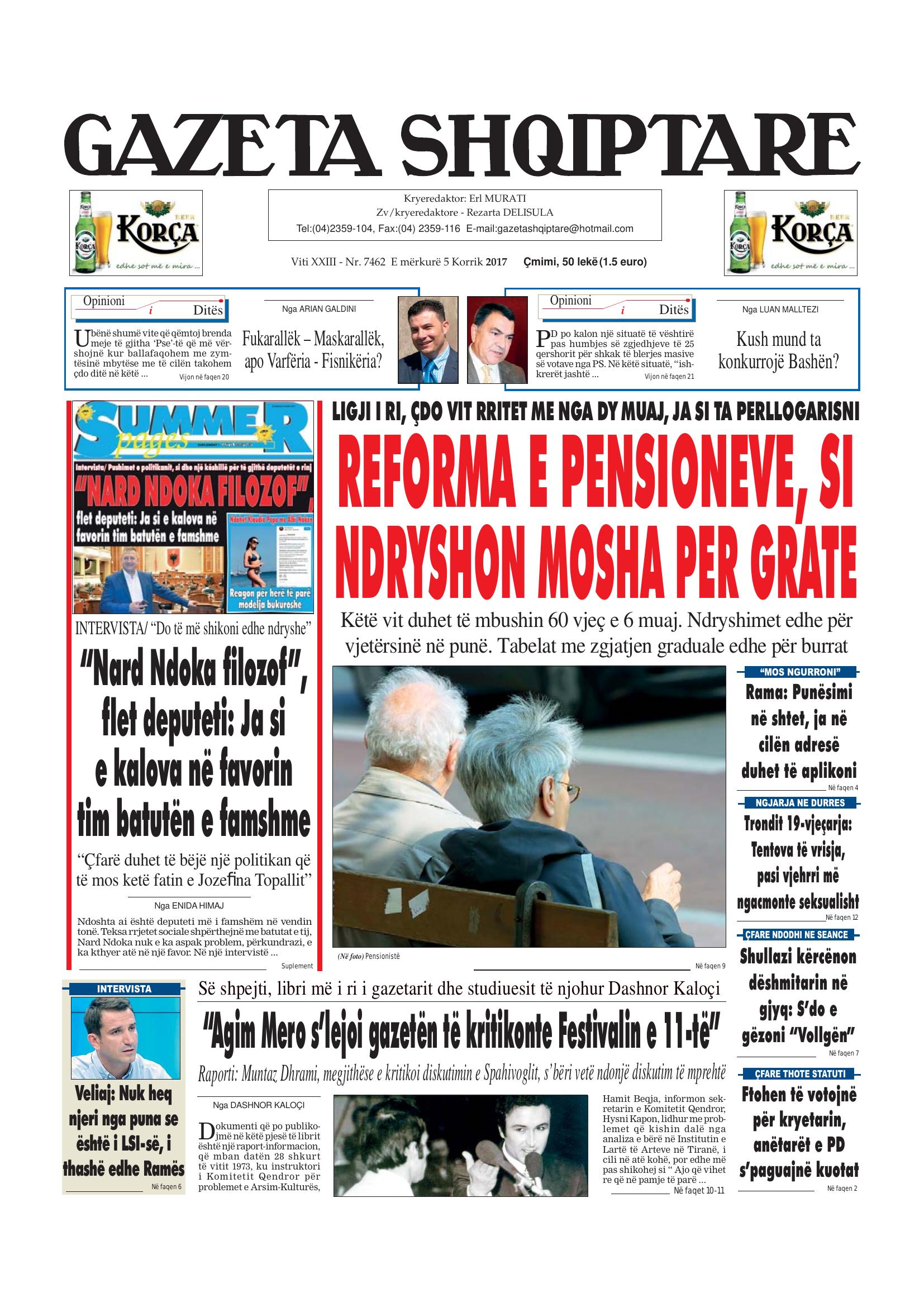 Gazeta Shqiptare 2017-07-05
