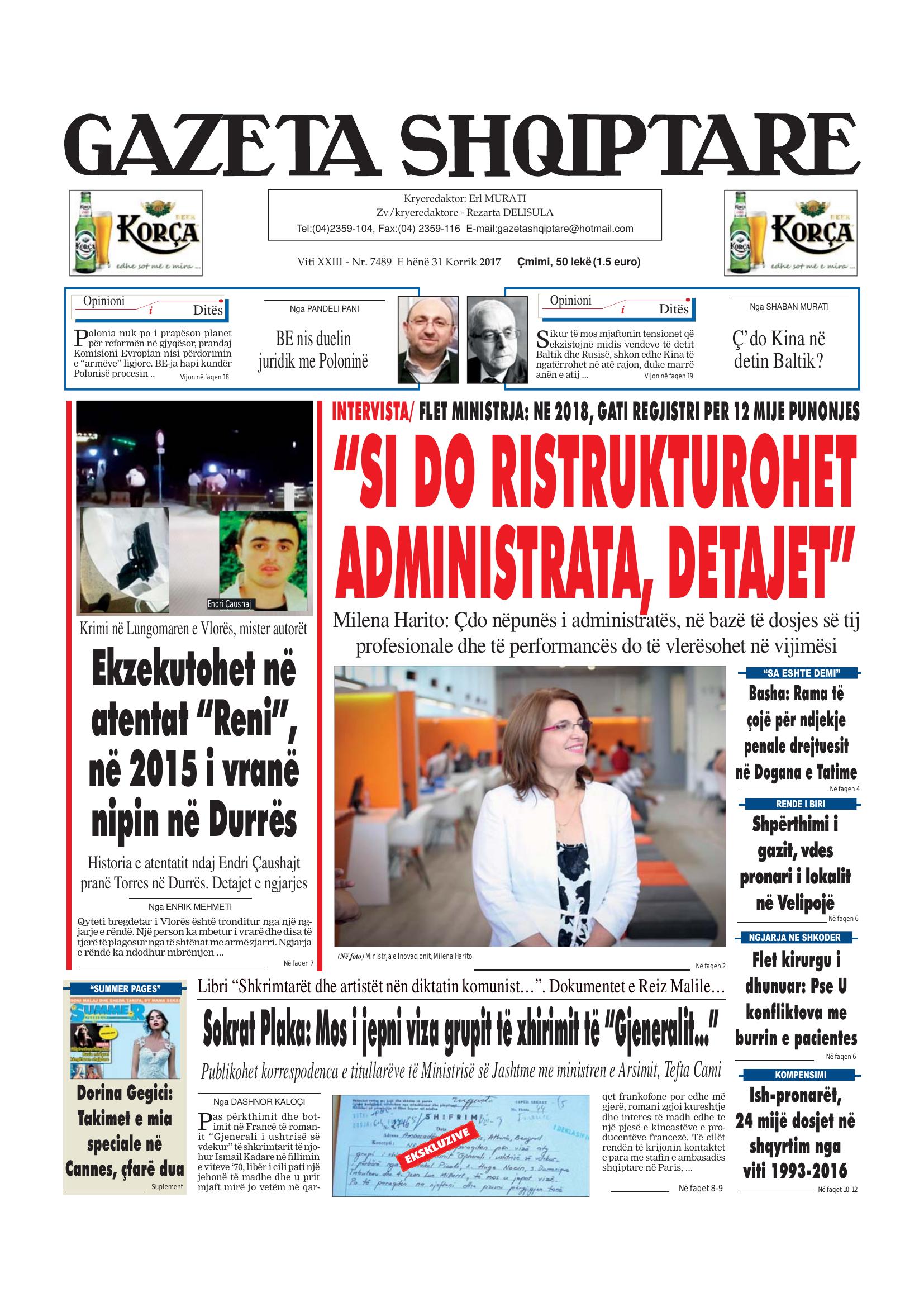 Gazeta Shqiptare 2017-07-31