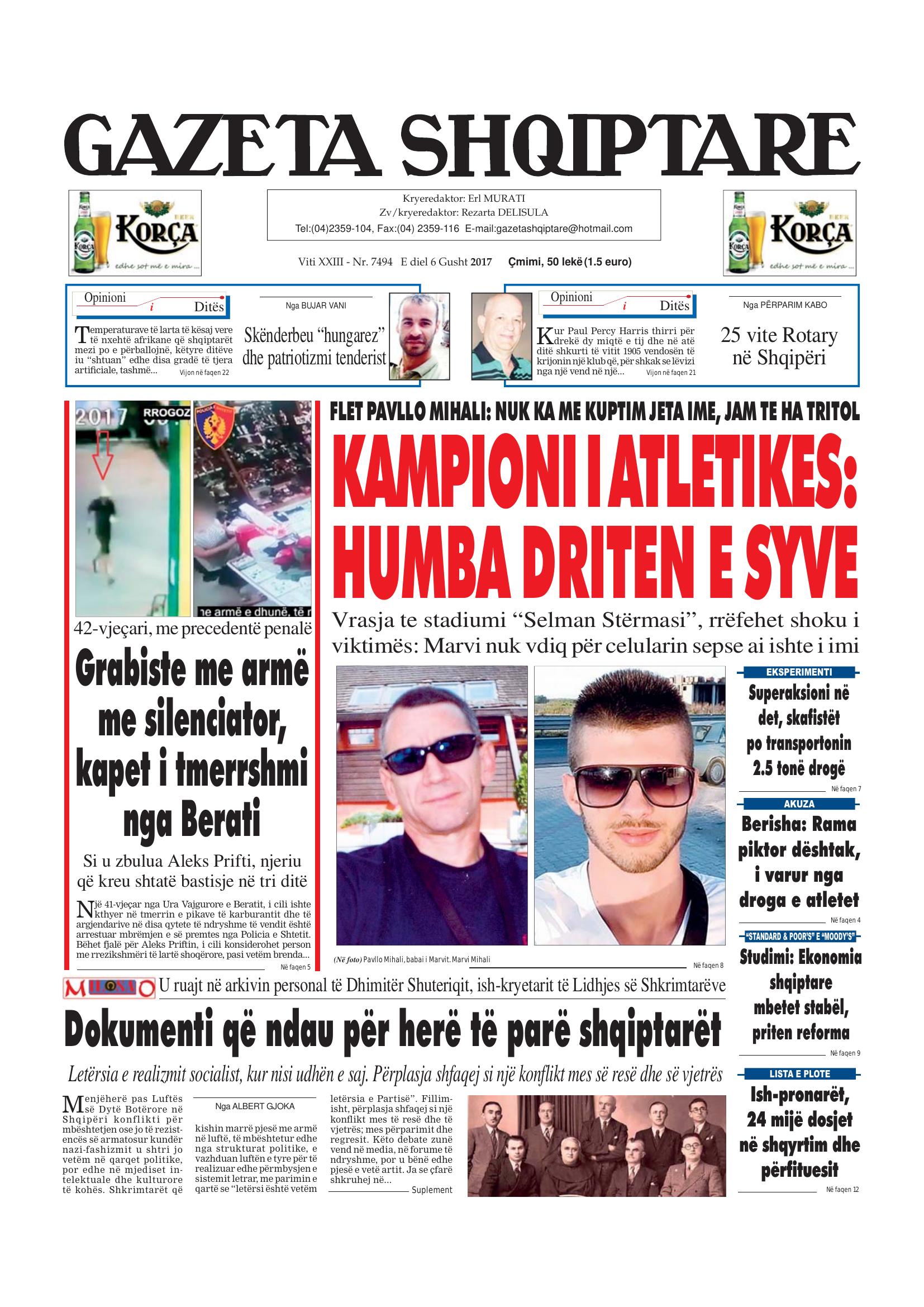 Gazeta Shqiptare 2017-08-06