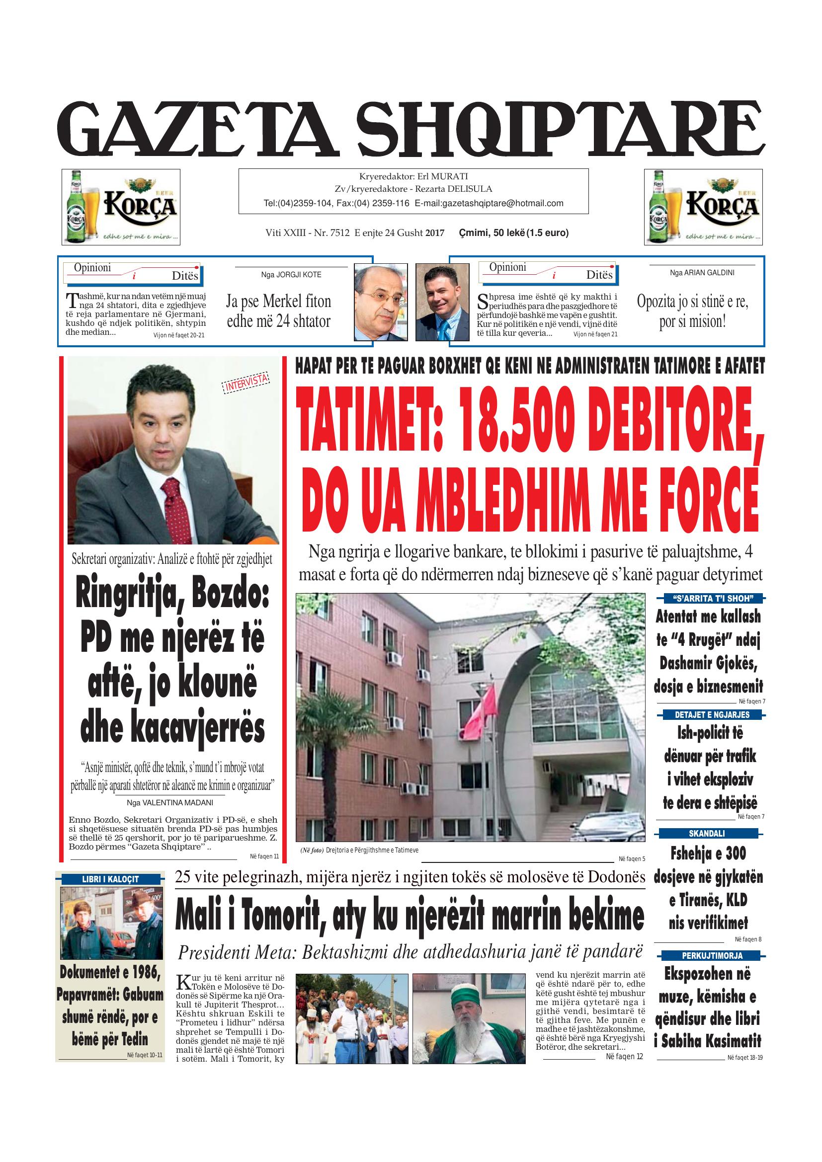 Gazeta Shqiptare 2017-08-24