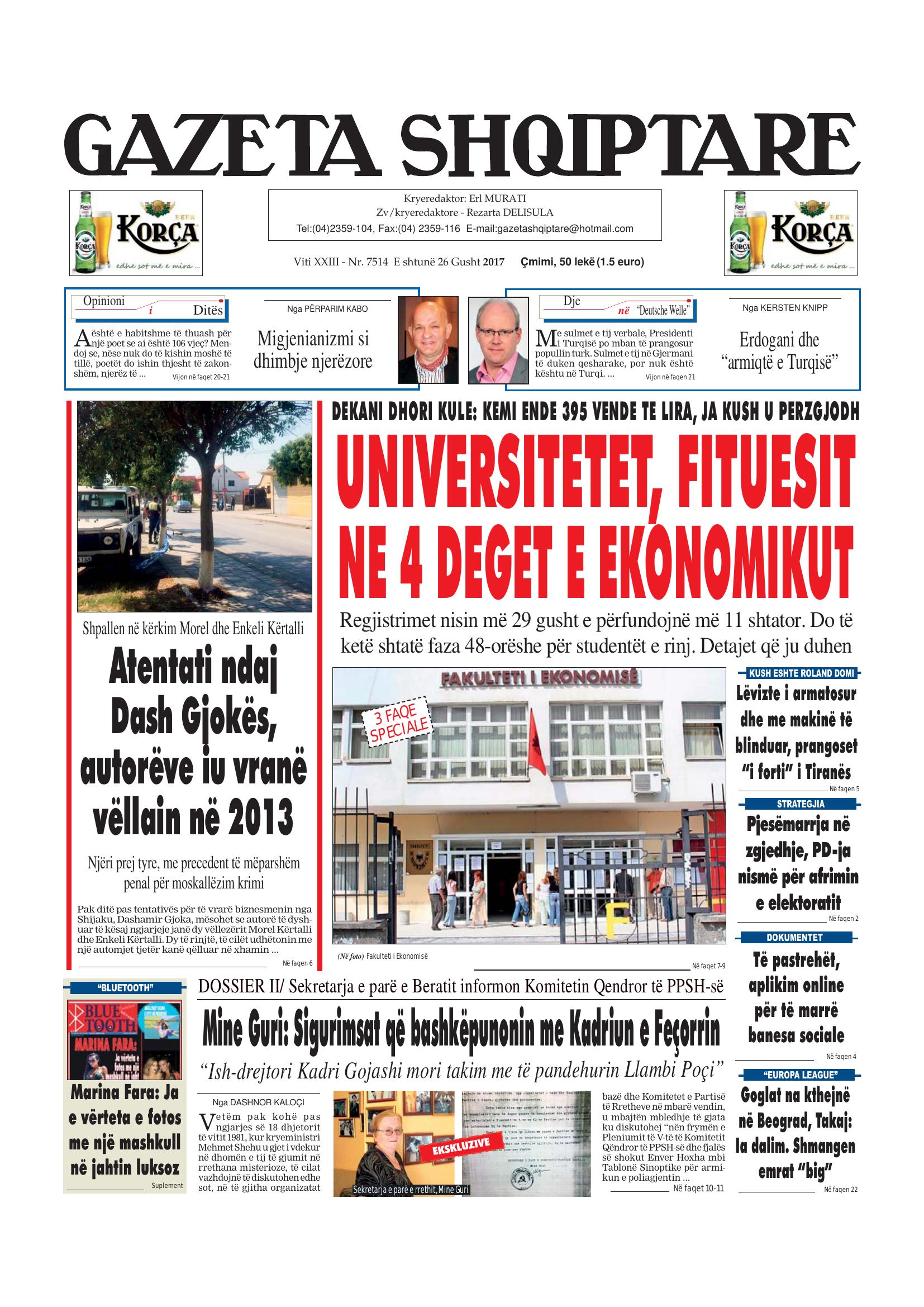 Gazeta Shqiptare 2017-08-26
