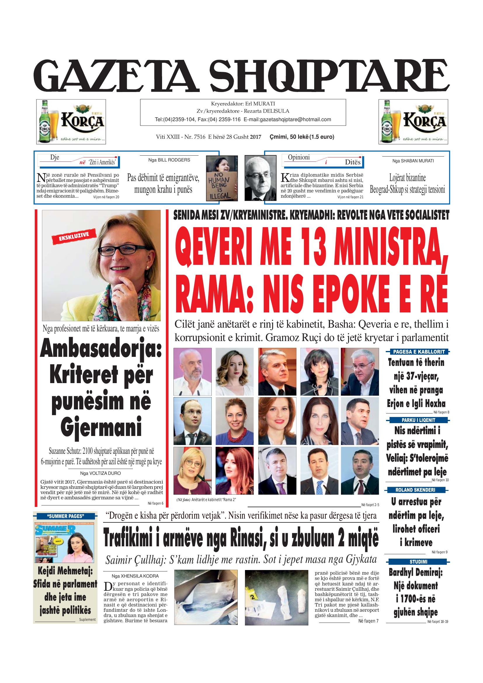 Gazeta Shqiptare 2017-08-28