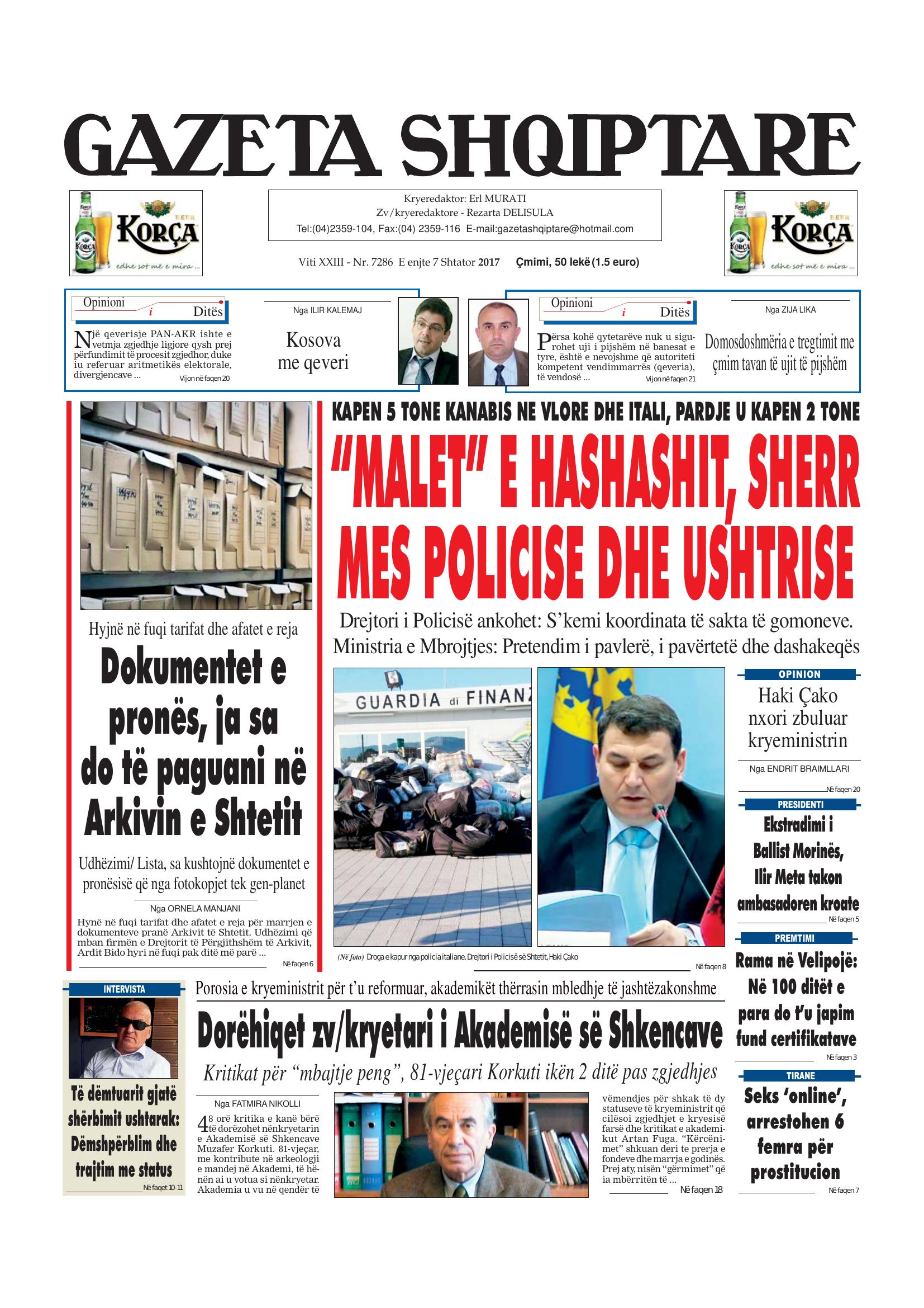 Gazeta Shqiptare 2017-09-07