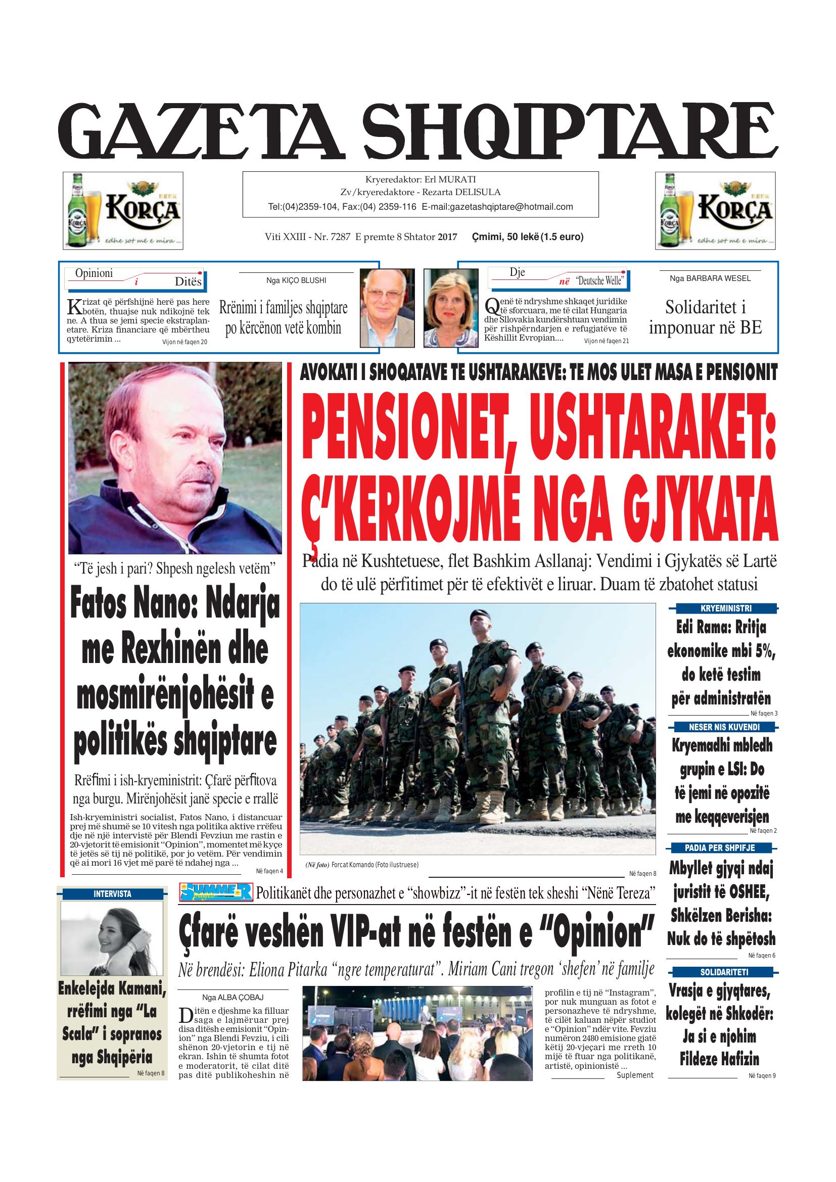 Gazeta Shqiptare 2017-09-08