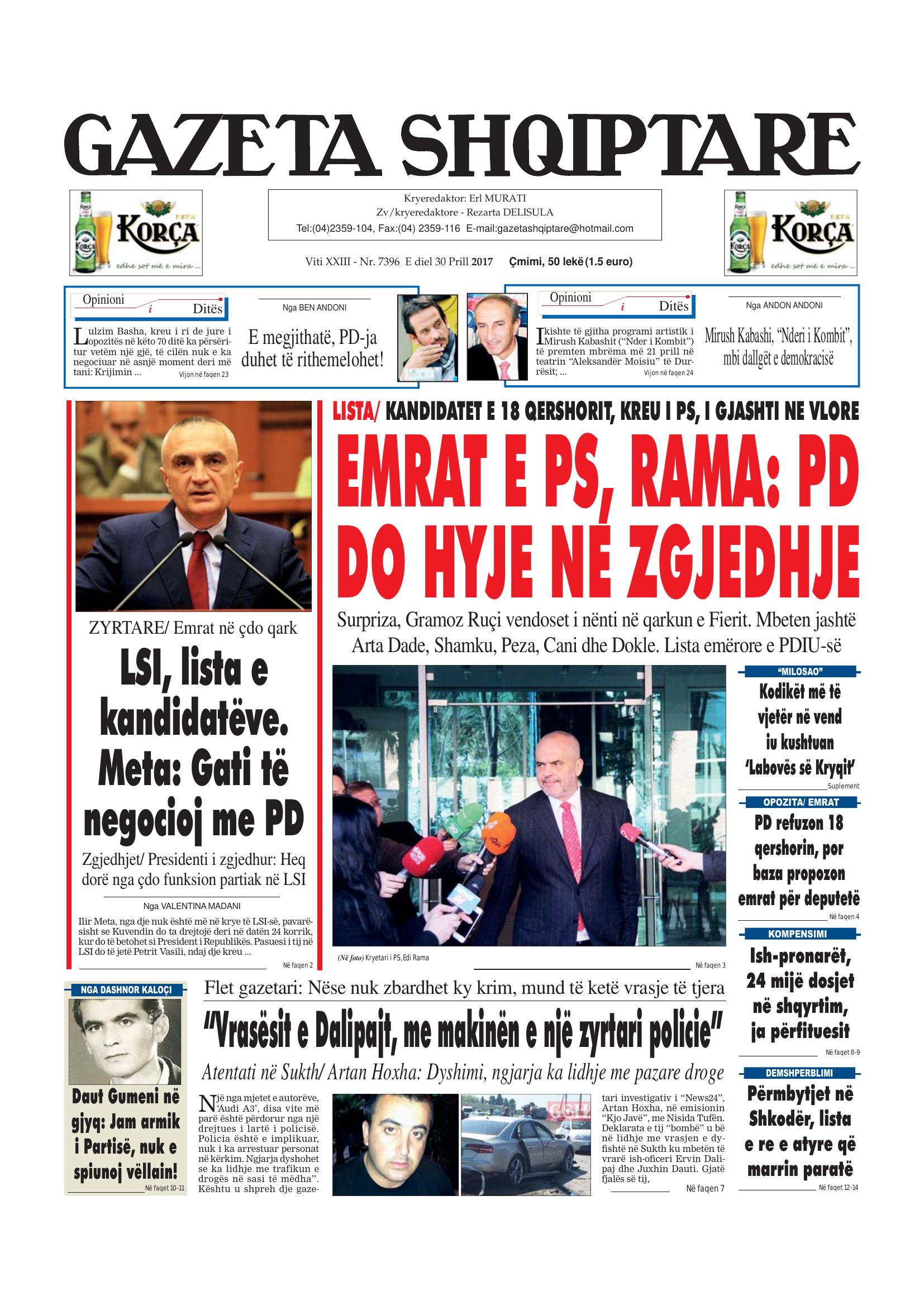 Gazeta Shqiptare 2017-04-30