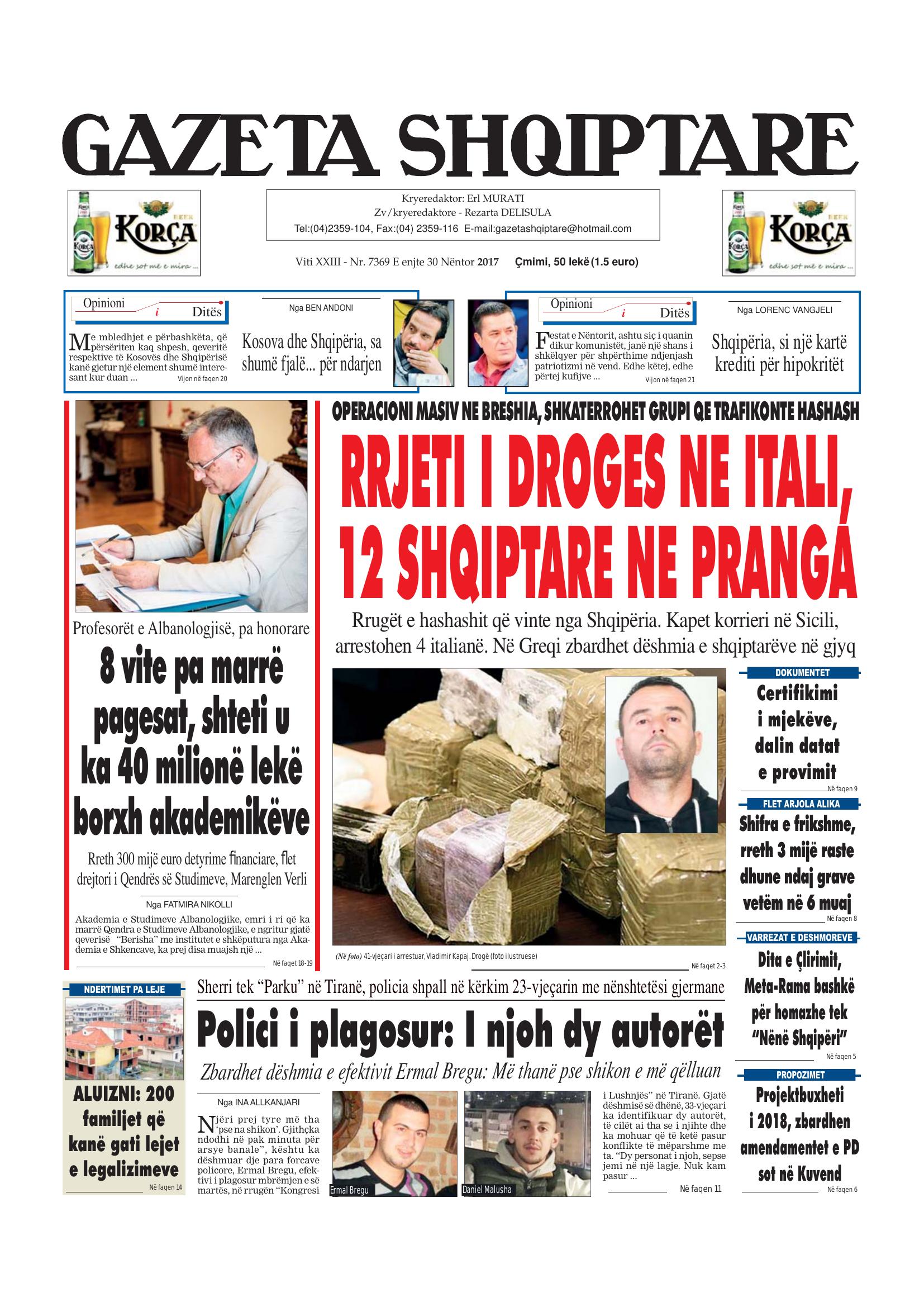 Gazeta Shqiptare 2017-11-30