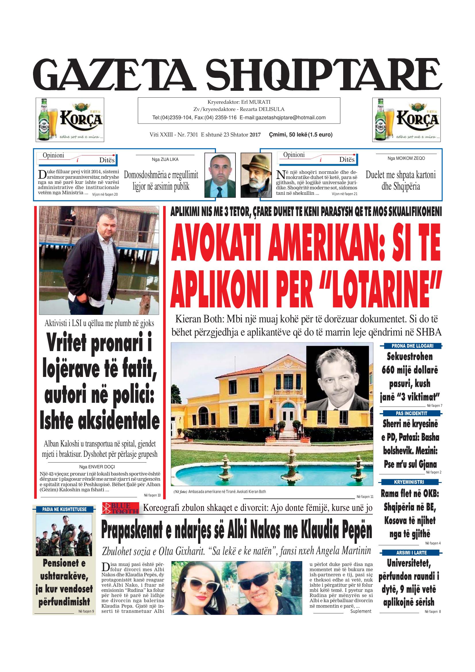 Gazeta Shqiptare 2017-09-23