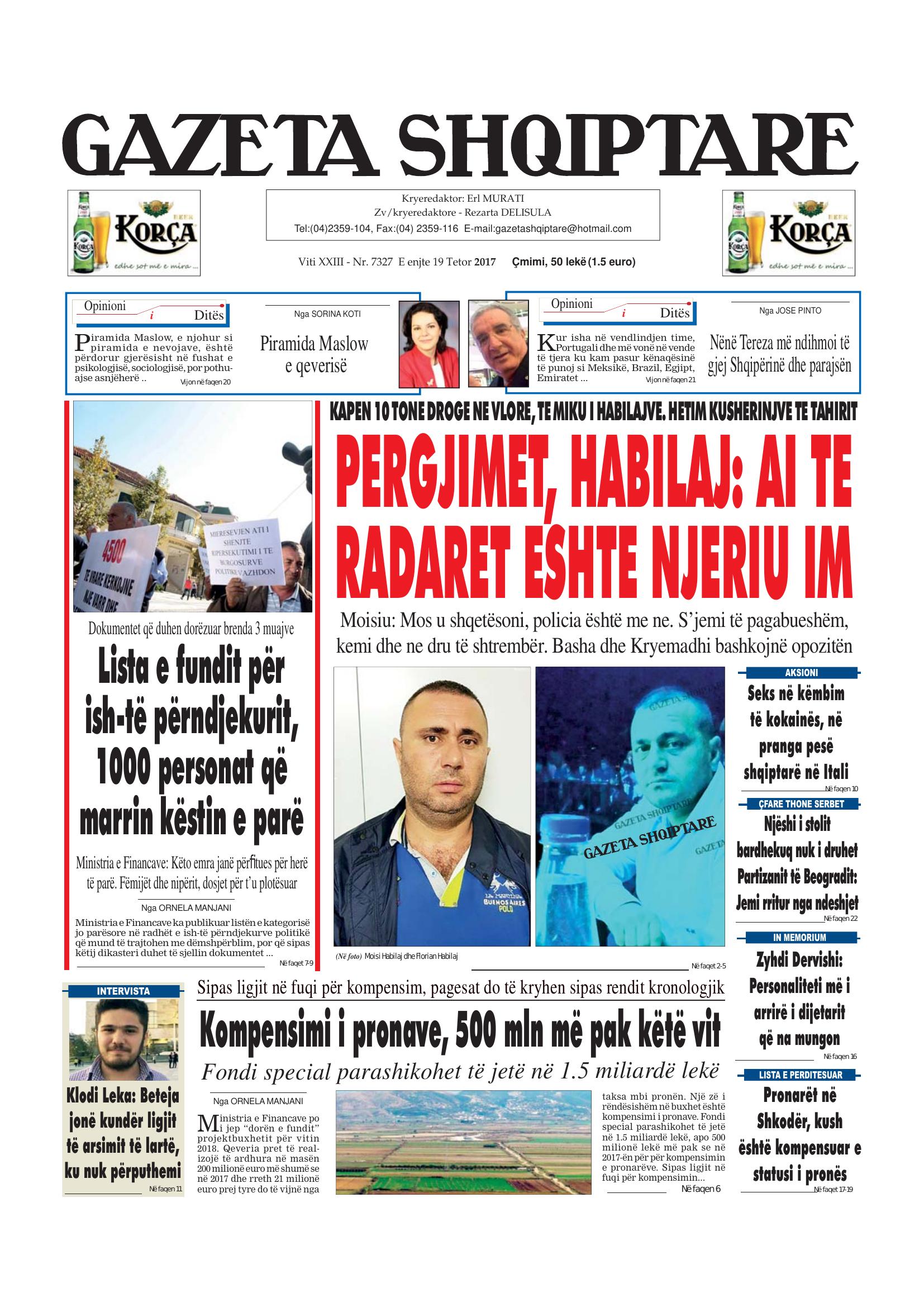 Gazeta Shqiptare 2017-10-19