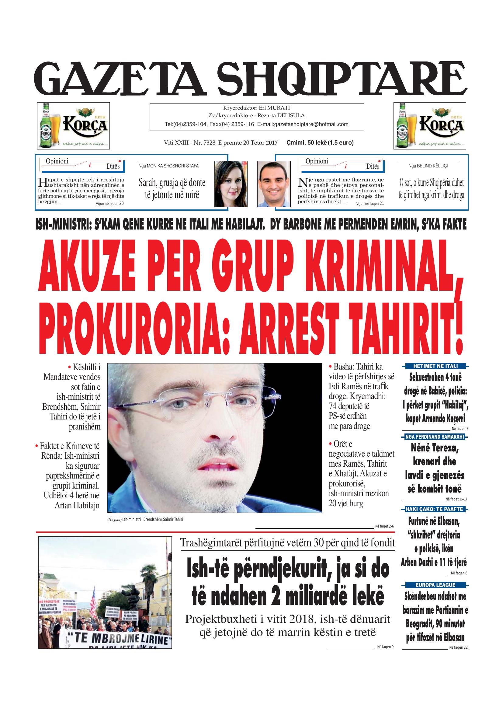 Gazeta Shqiptare 2017-10-20