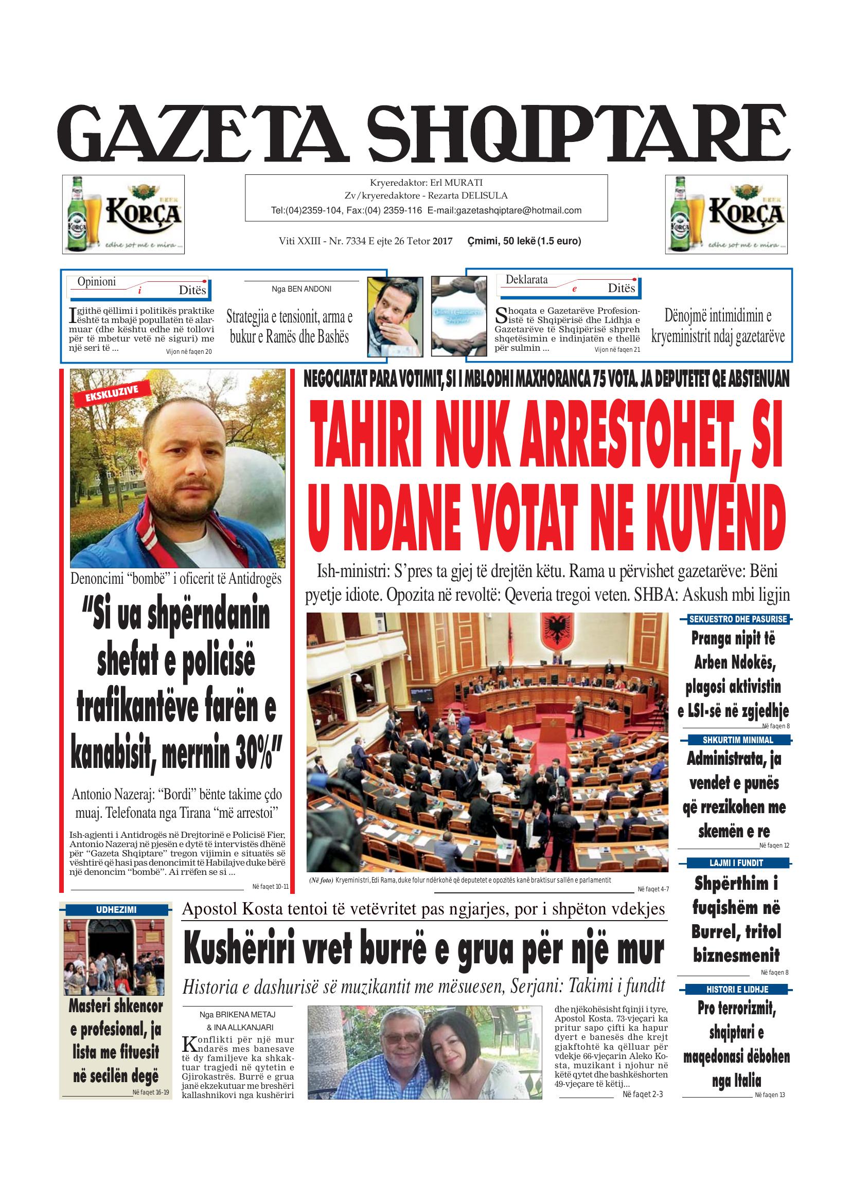 Gazeta Shqiptare 2017-10-26
