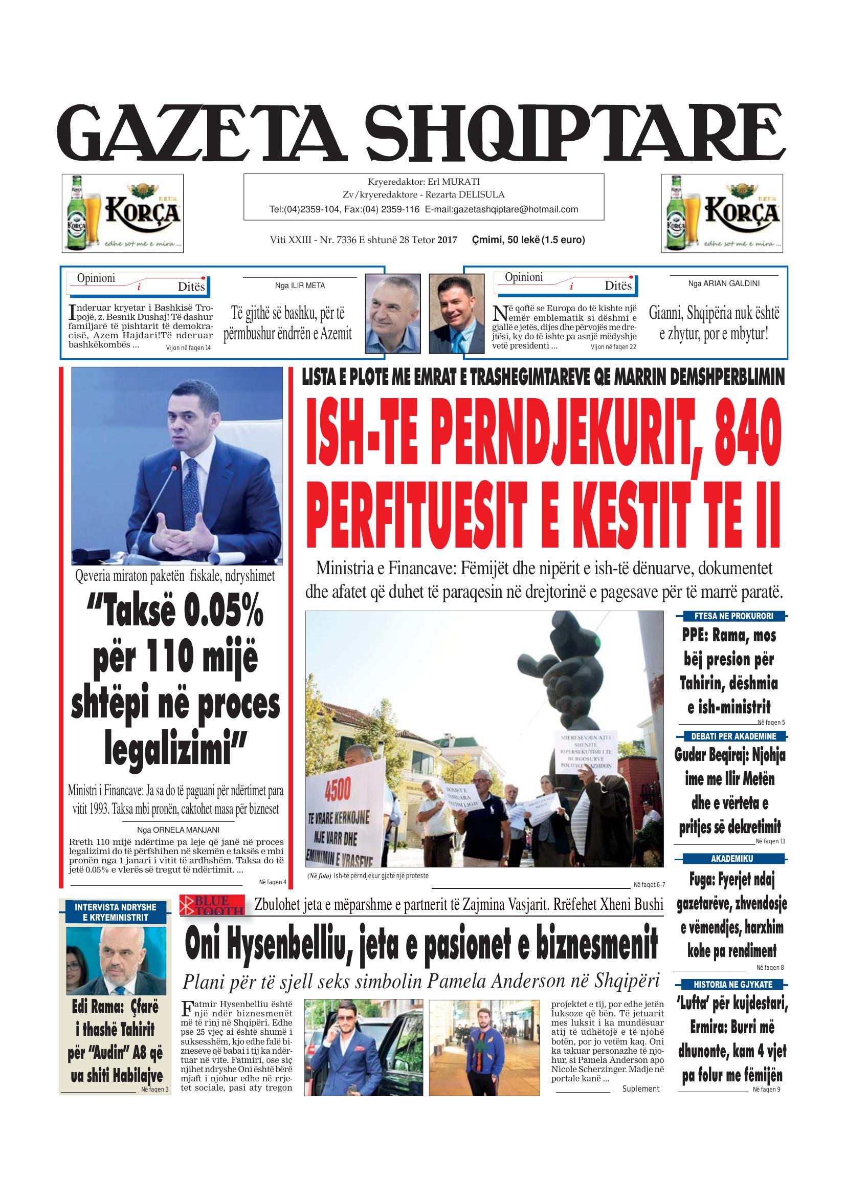 Gazeta Shqiptare 2017-10-28