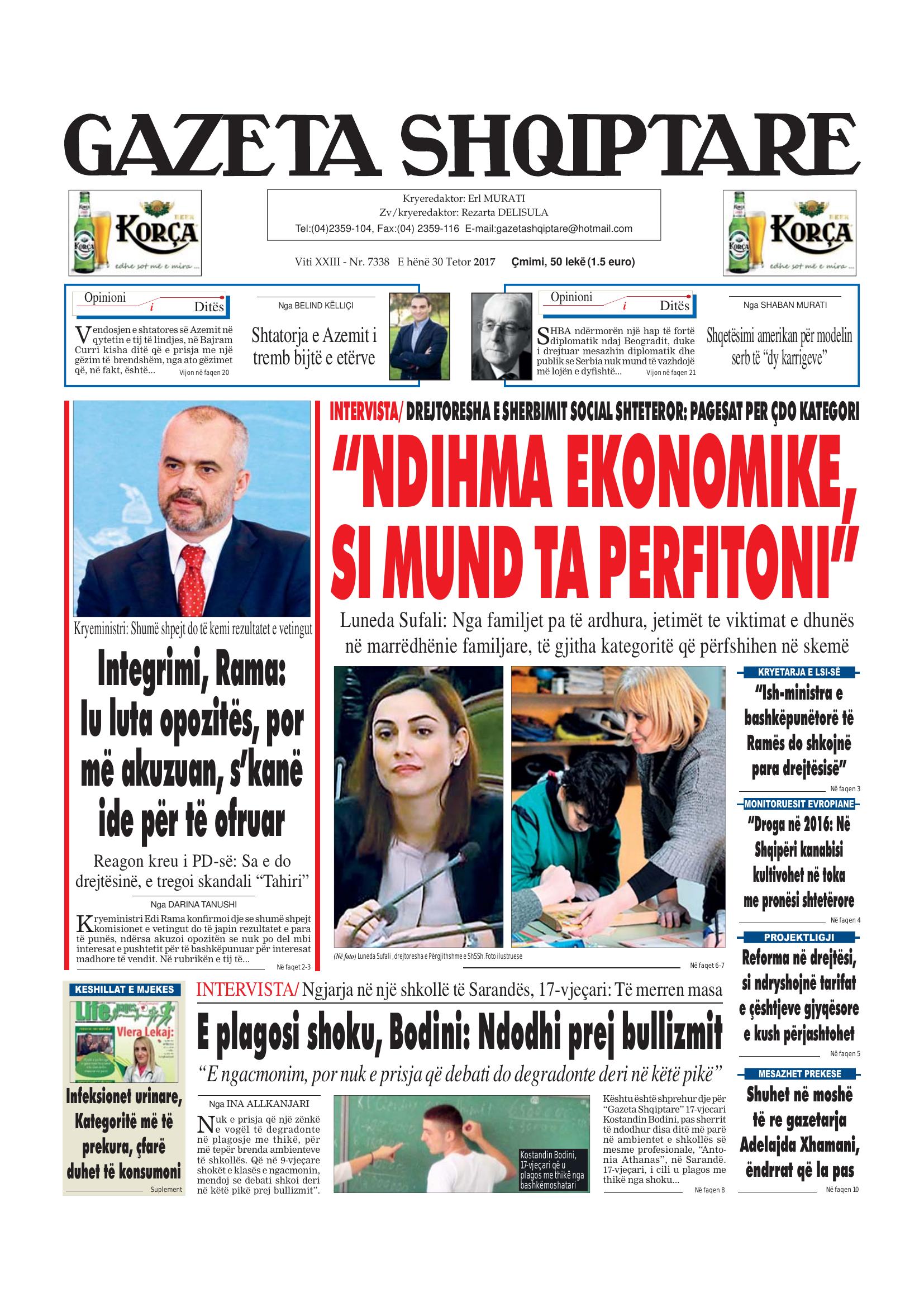 Gazeta Shqiptare 2017-10-30