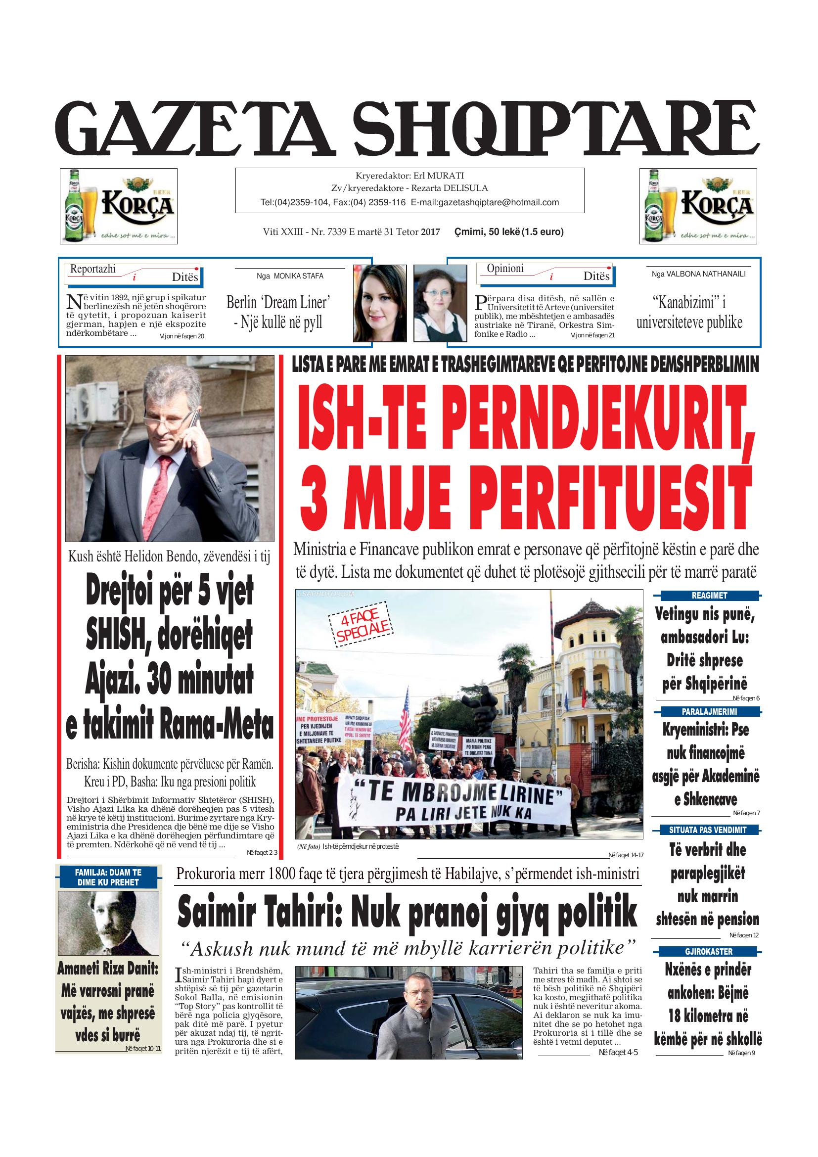 Gazeta Shqiptare 2017-10-31