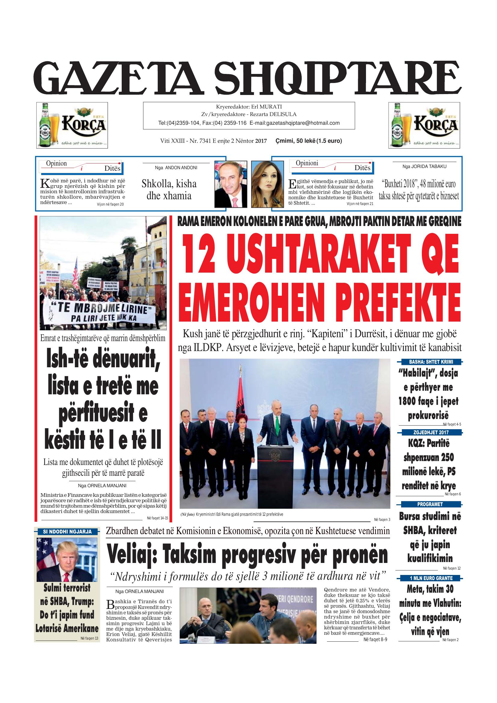 Gazeta Shqiptare 2017-11-02