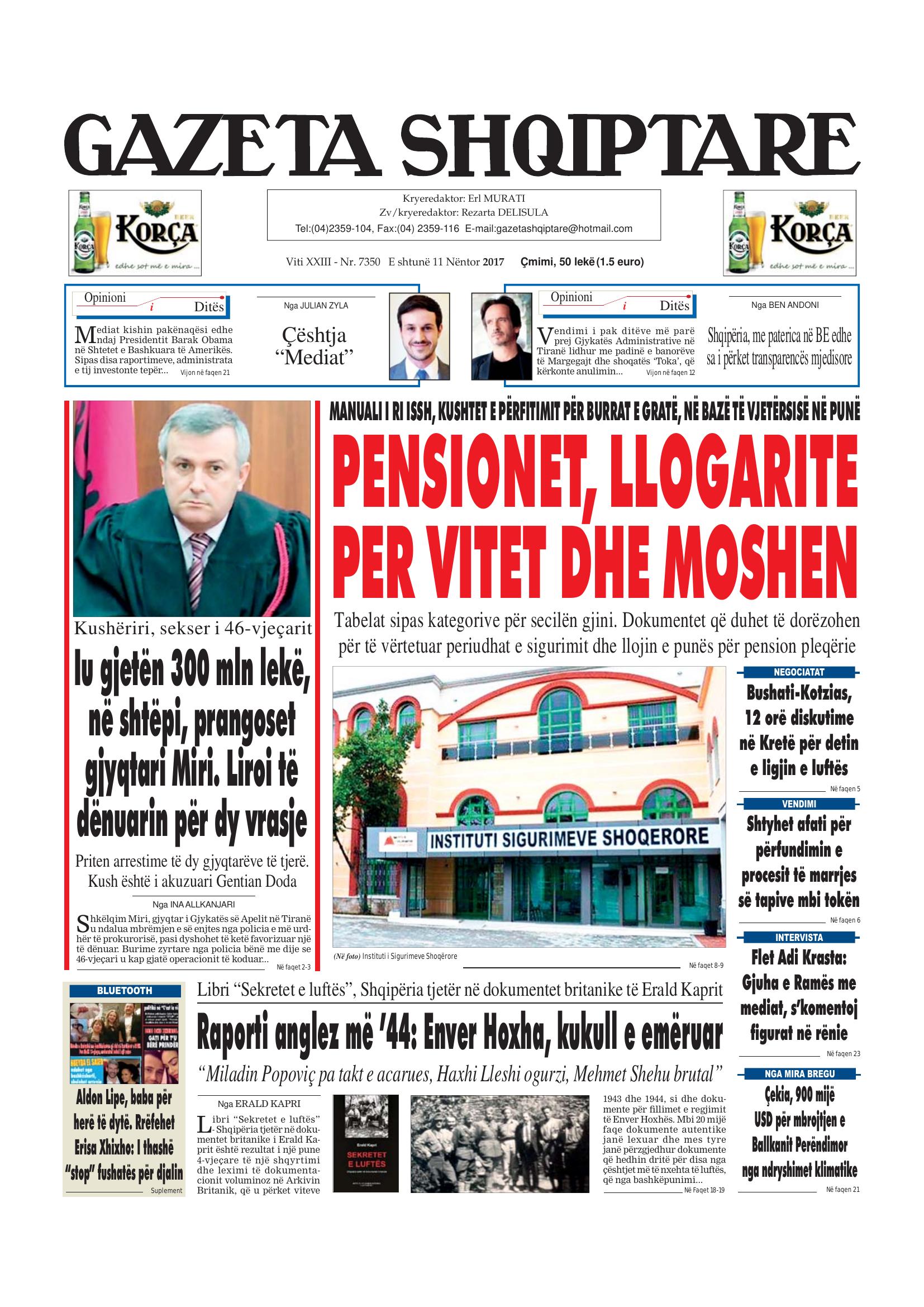 Gazeta Shqiptare 2017-11-11