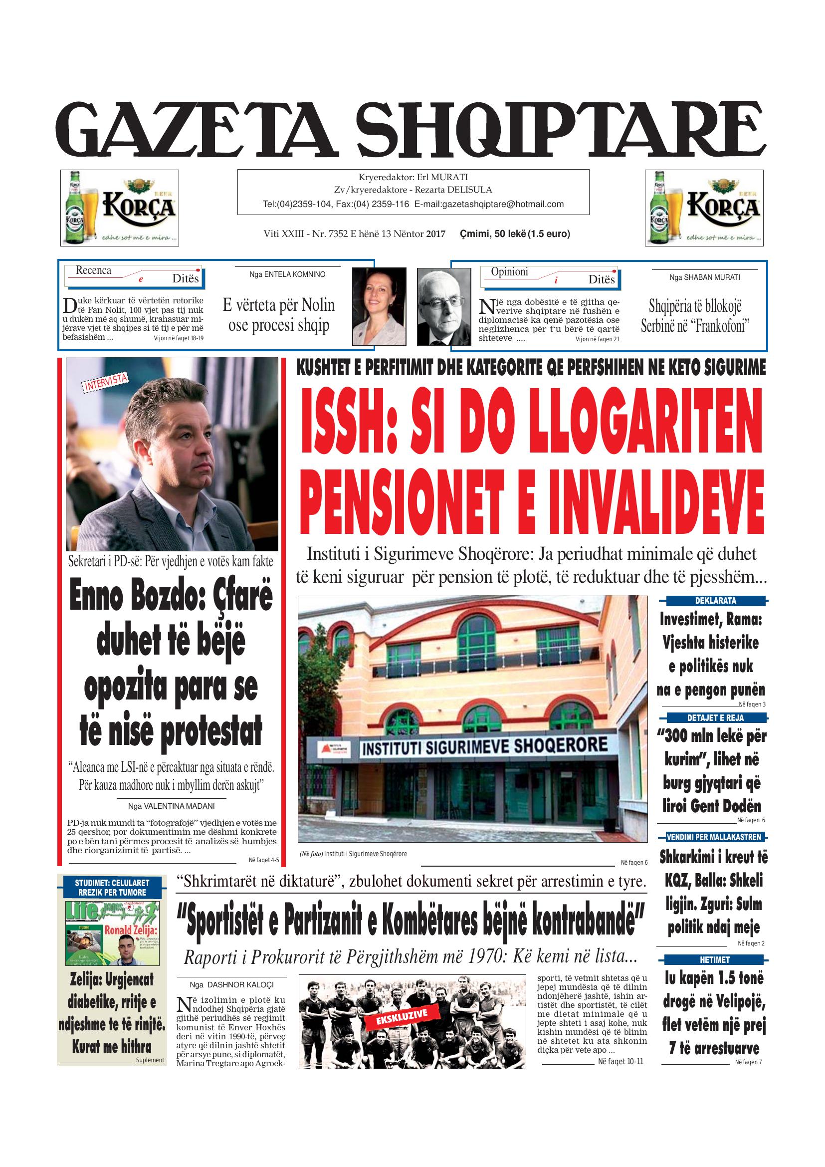 Gazeta Shqiptare 2017-11-13
