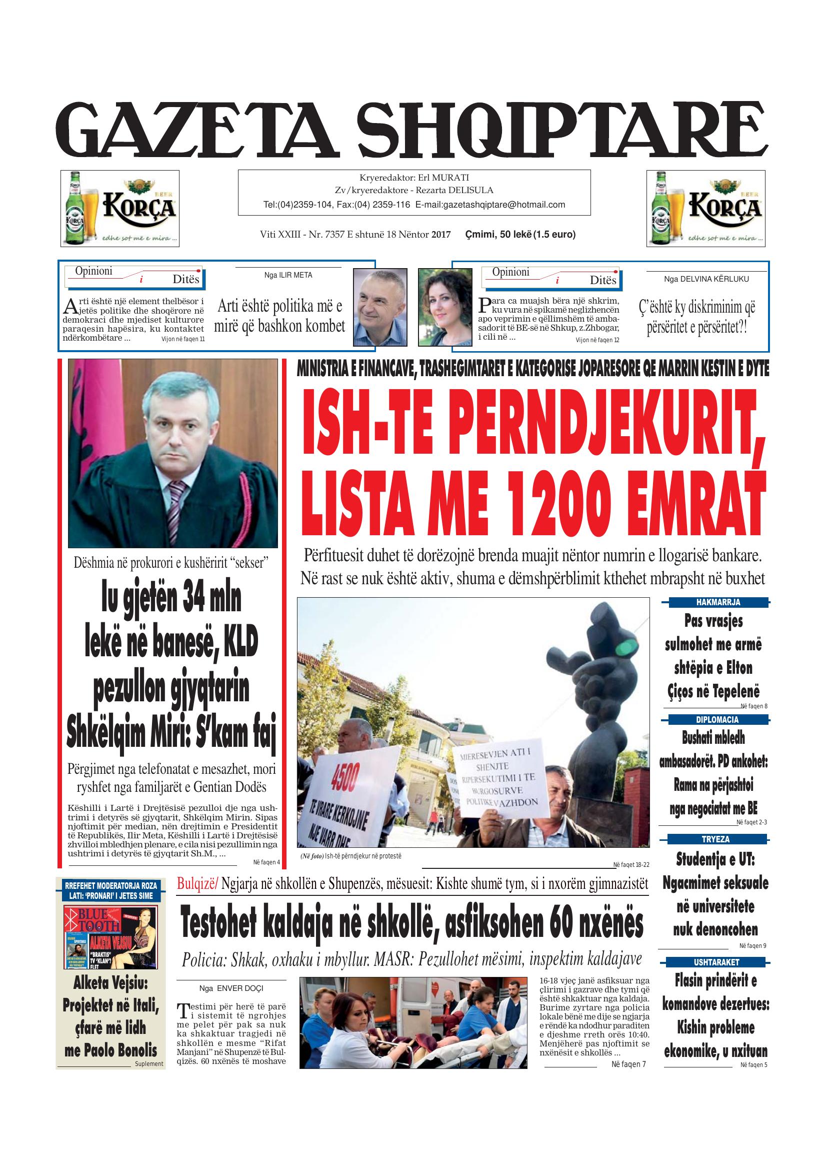 Gazeta Shqiptare 2017-11-18