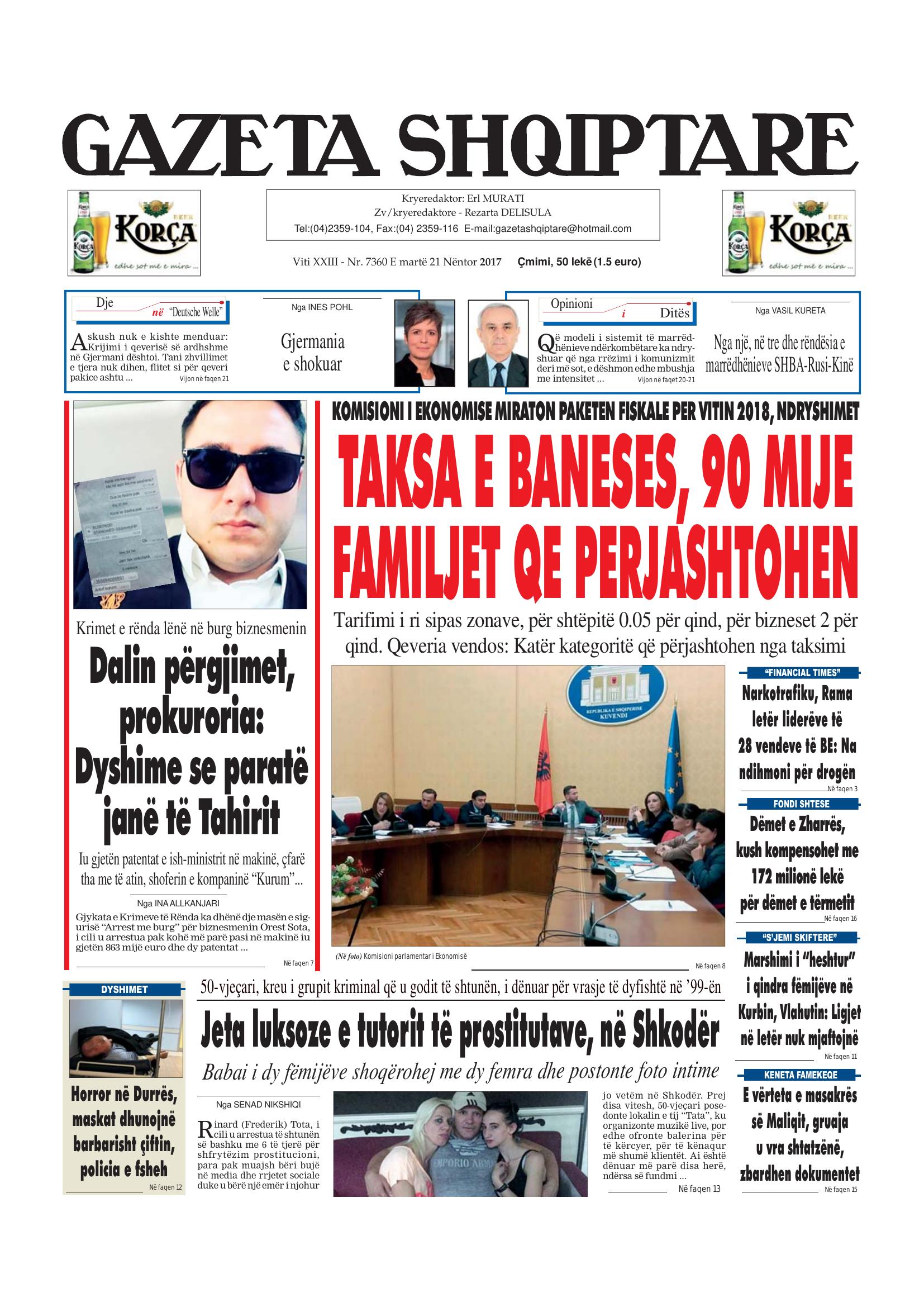 Gazeta Shqiptare 2017-11-21